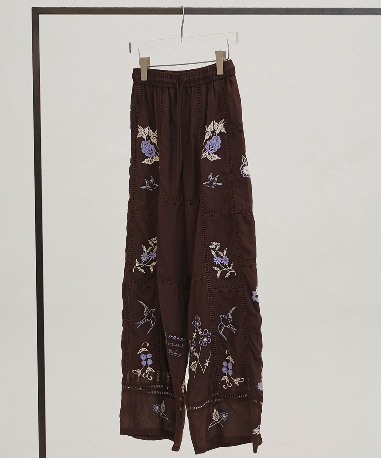 Embroidery Patchwork Trousers TODAYFUL