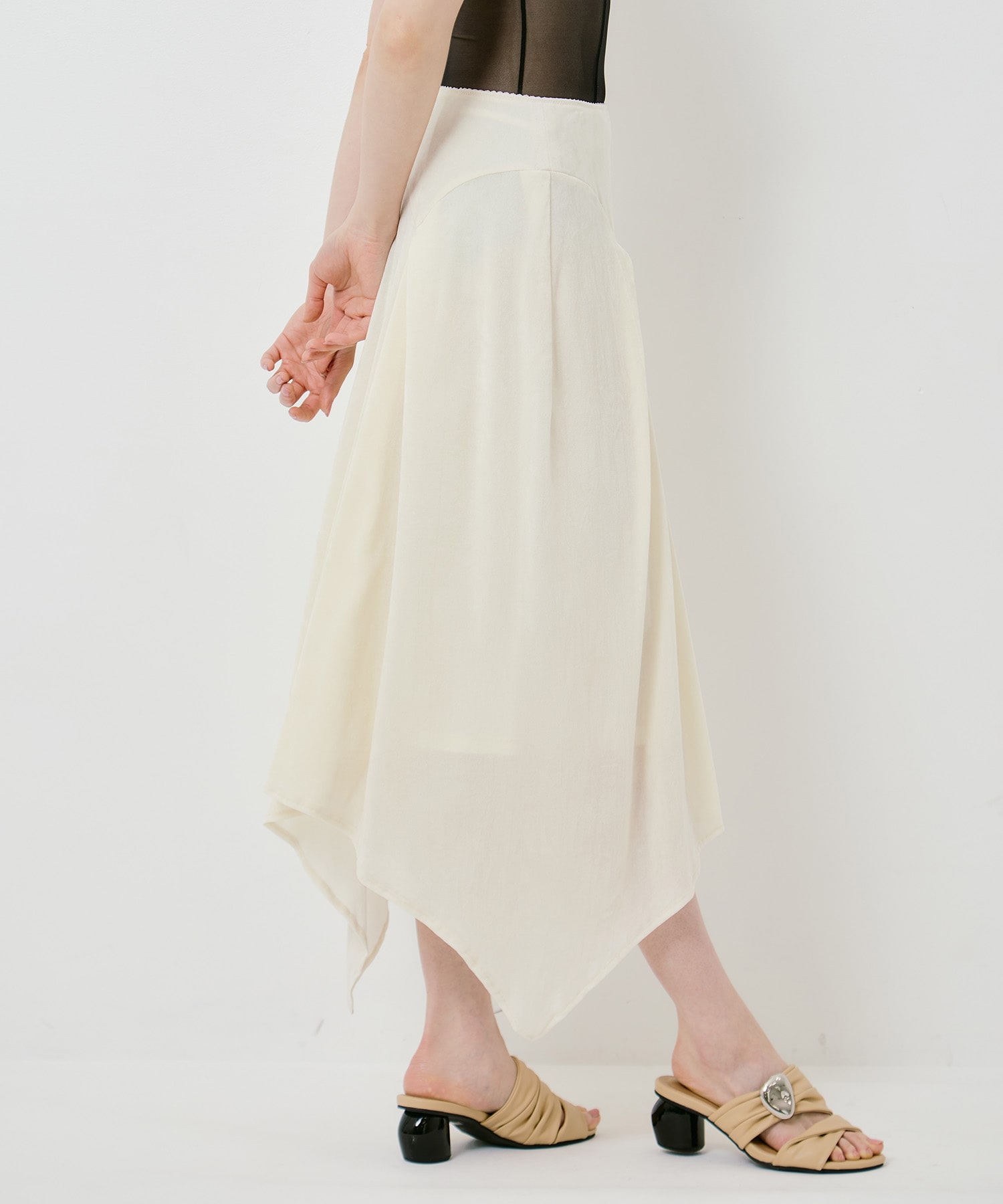 VELVET TULLE GATHERED SKIRT FETICO