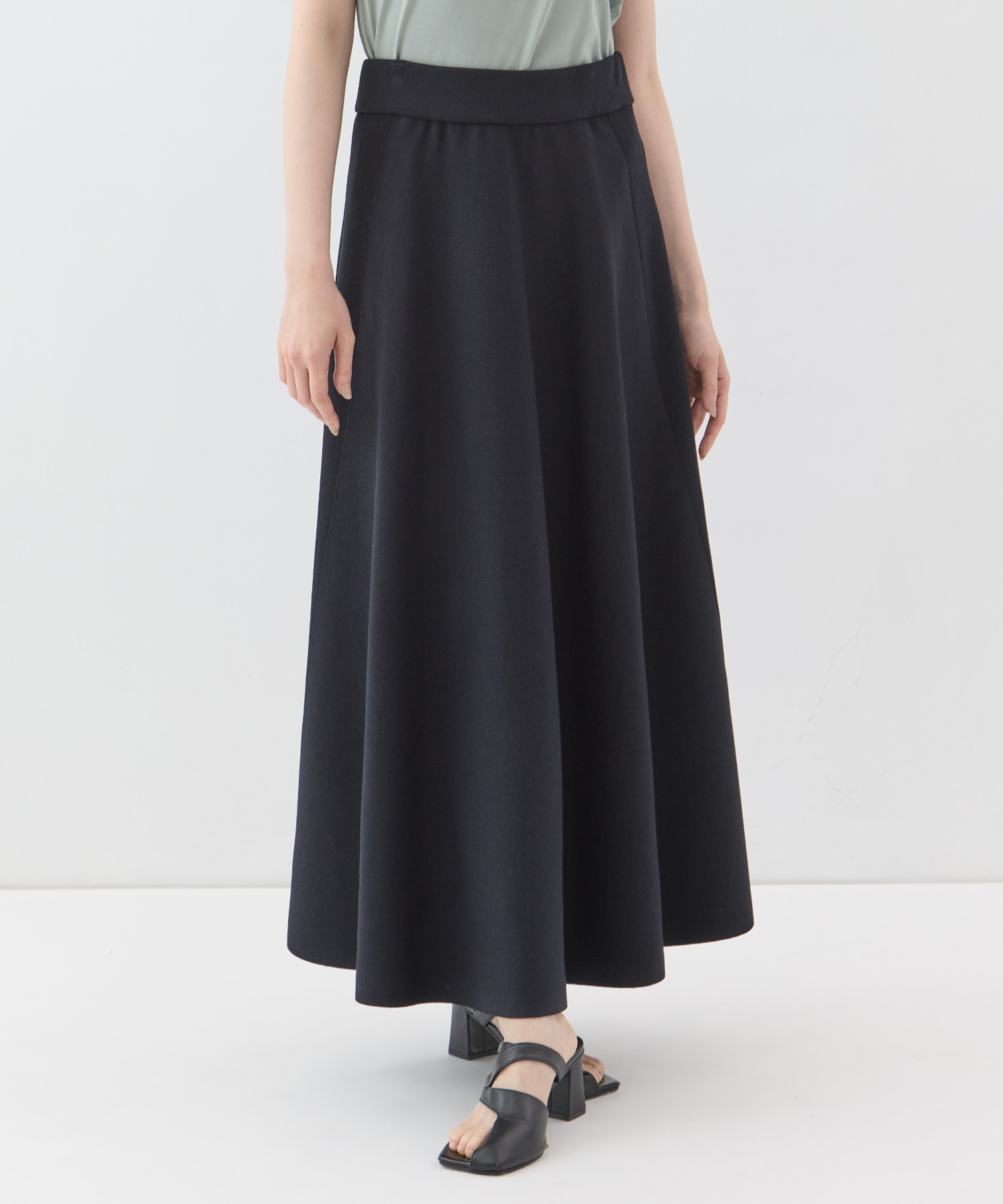 別注knit long flare skirt WRAPINKNOT