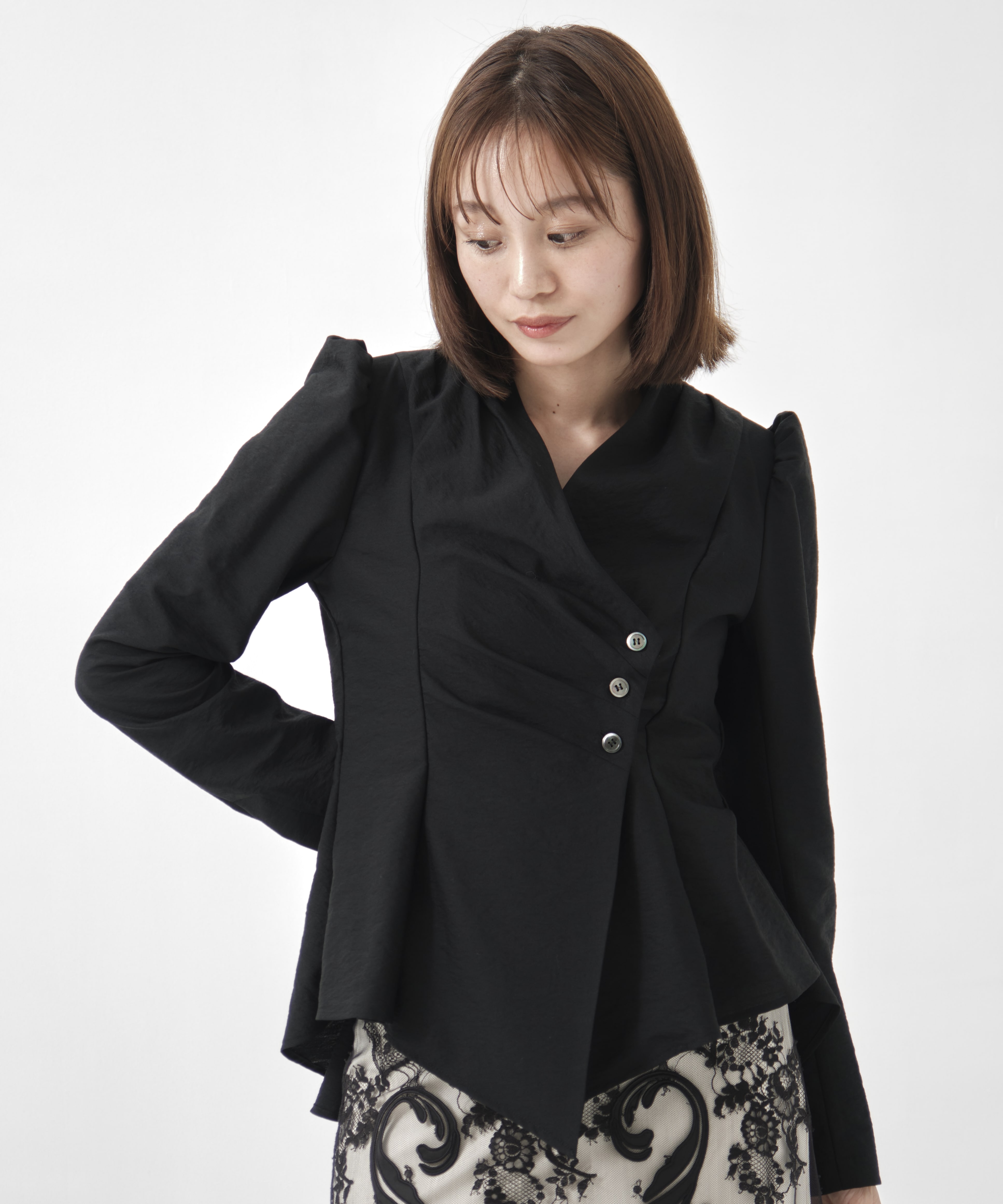 DRAPED WRAP JACKET FETICO