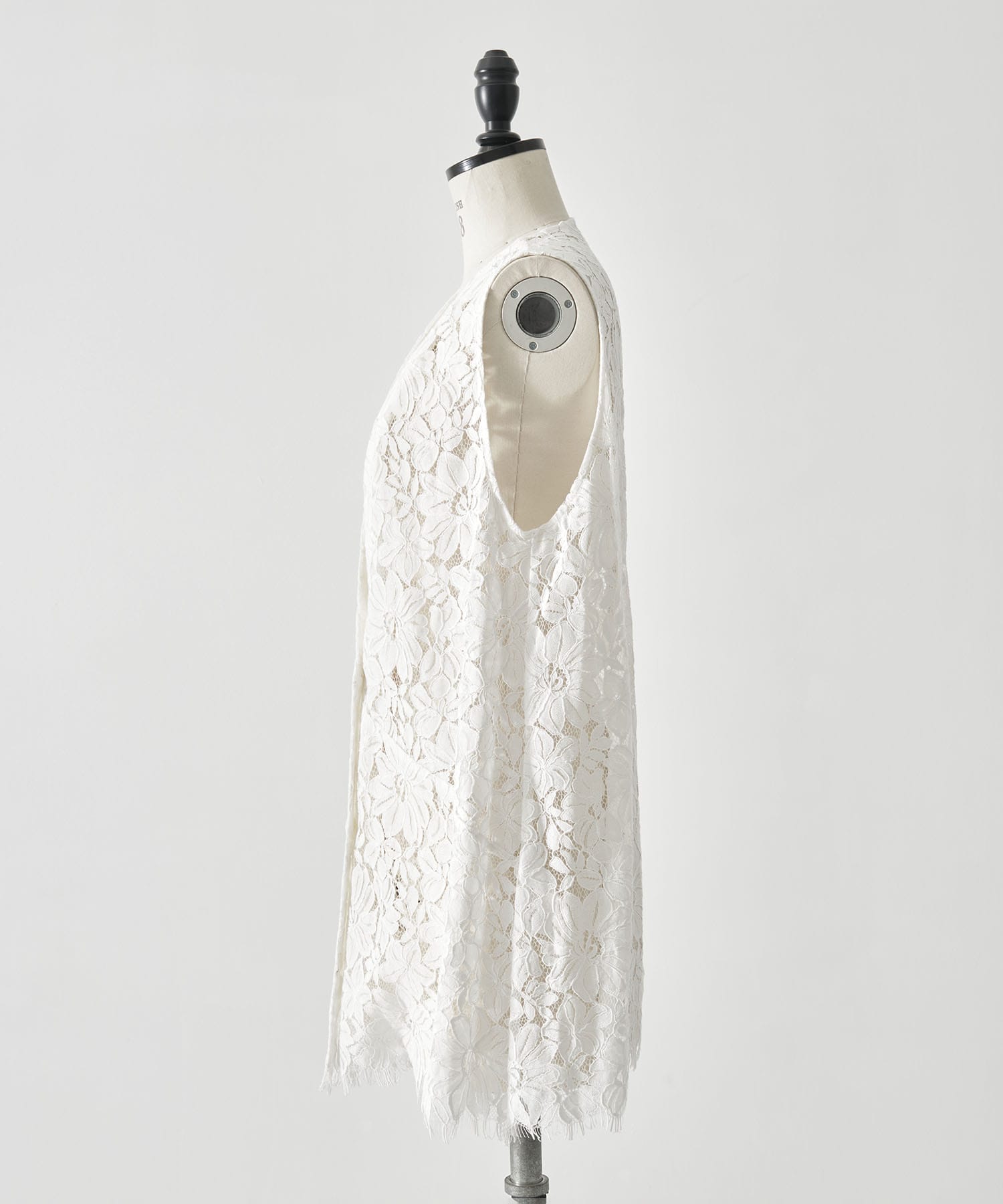 MELANGE LACE VEST LAYERED JACKET AMERI