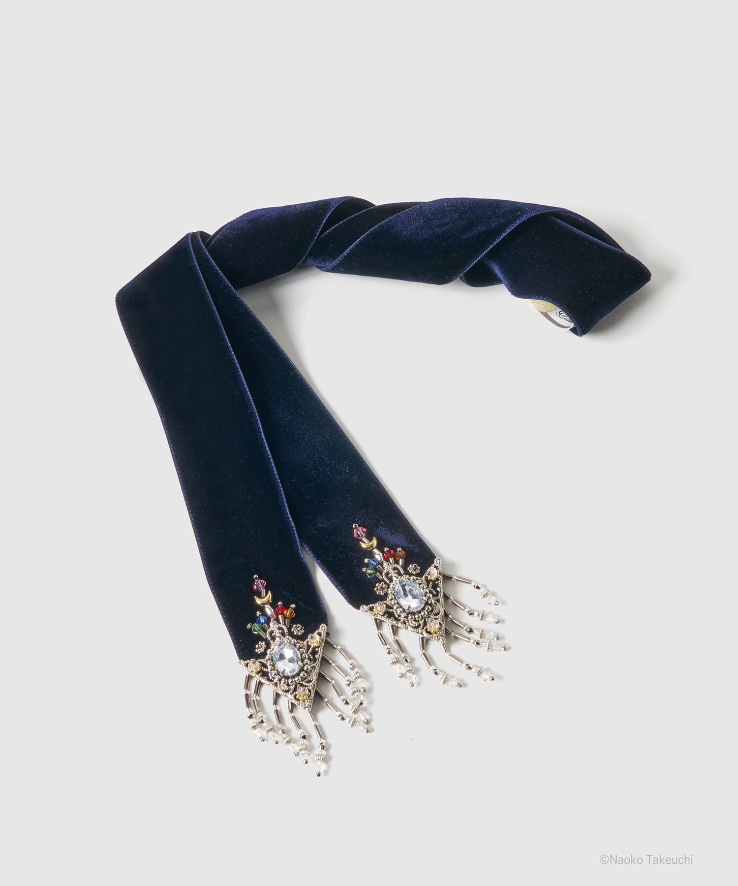 5 Sailor Guardians crystal silver tip velvet long ribbon tanakadaisuke