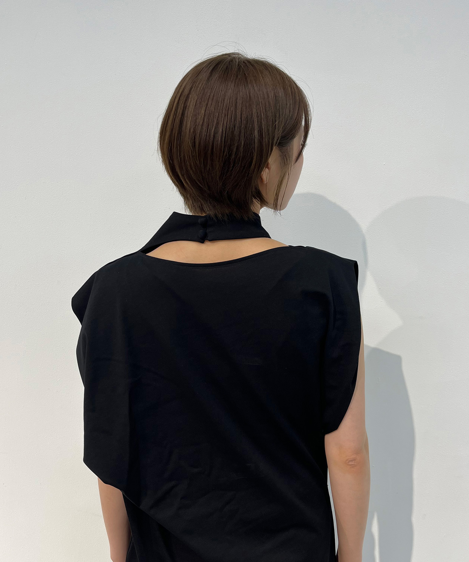 Cotton Jersey Asymmetric Dress Mame Kurogouchi