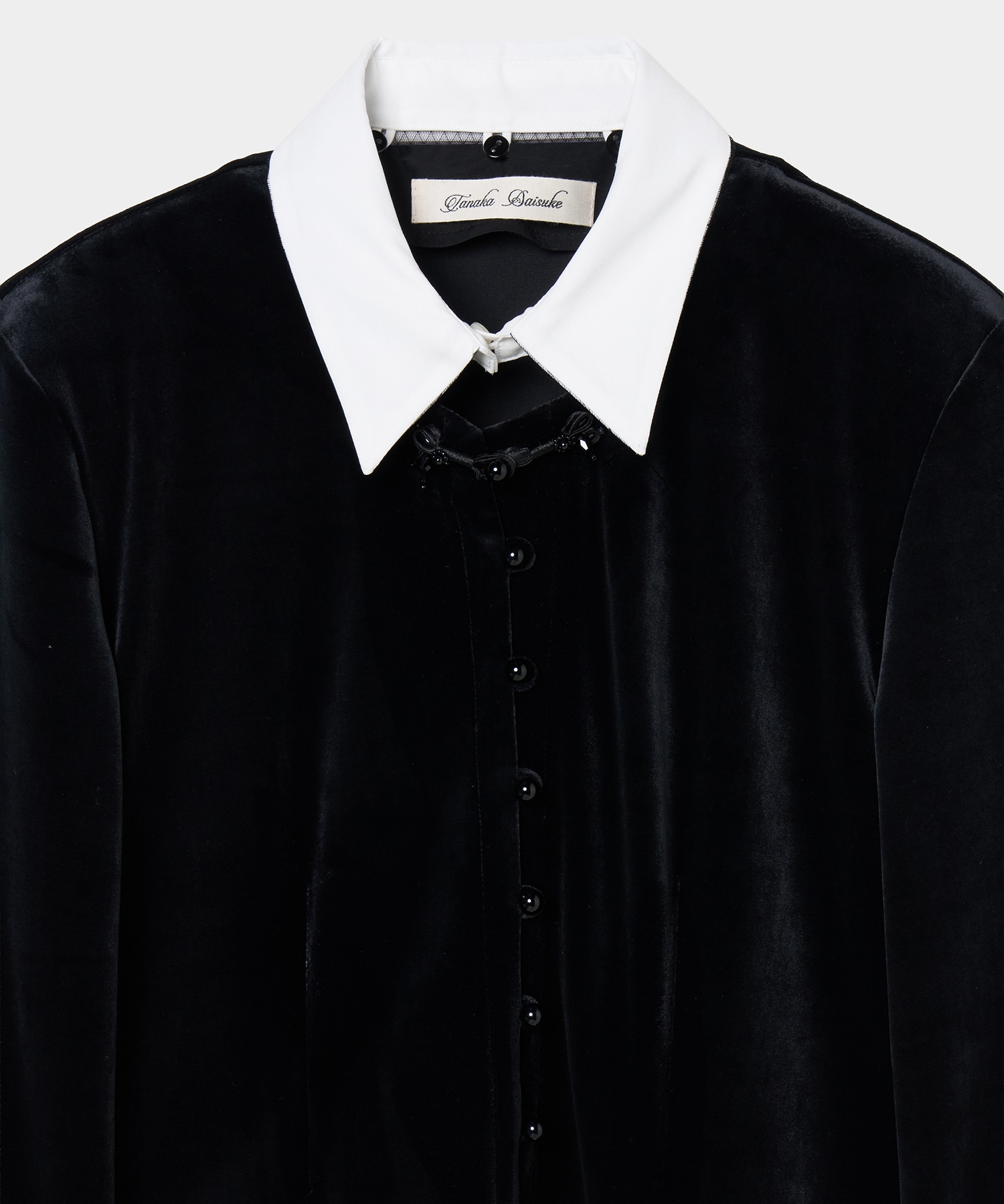 china button velour cardigan tanakadaisuke