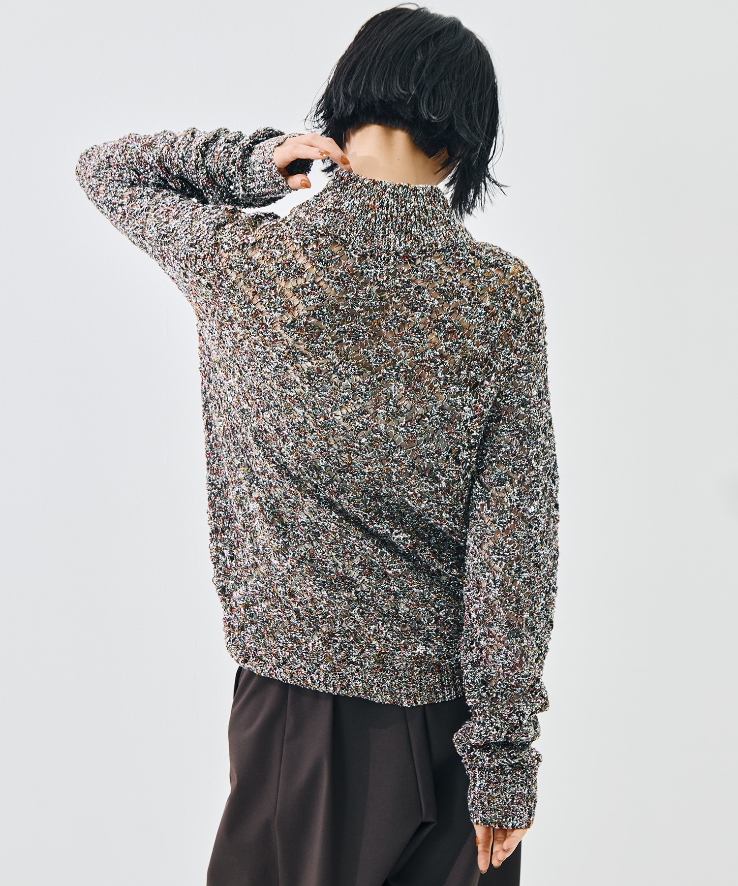 MULTI-COLORED HALF-ZIP KNIT TAAKK