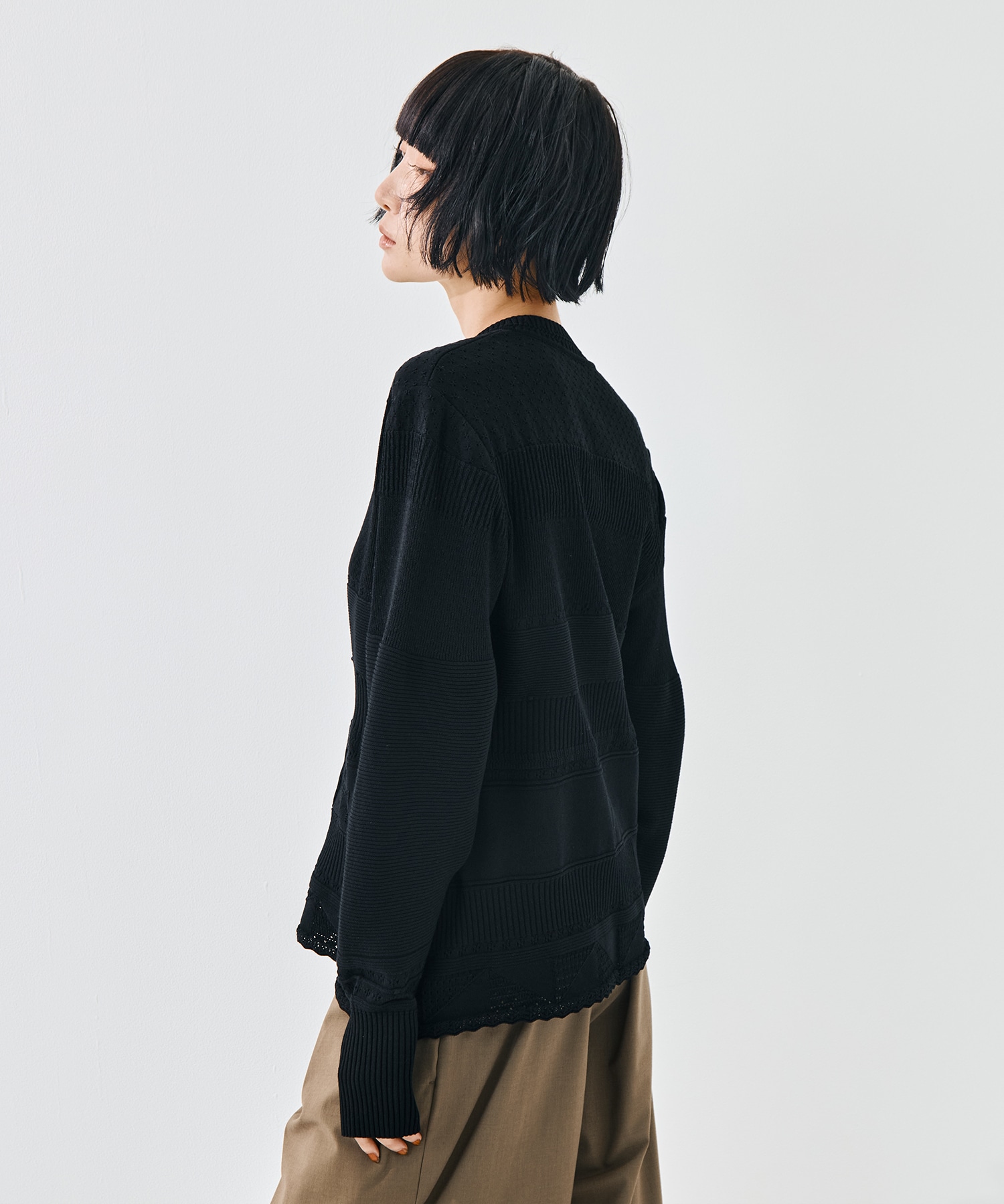 Knit Lace Cardigan Mame Kurogouchi