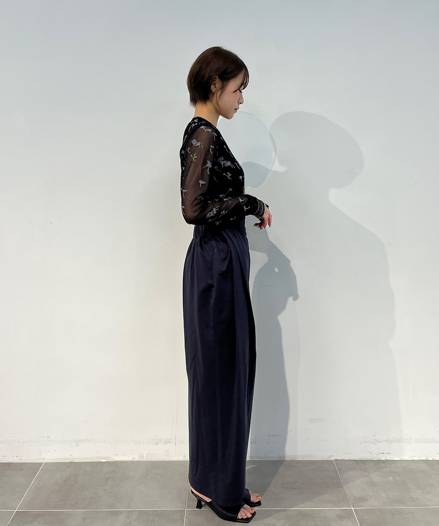Cotton Jersey Asymmetric Skirt Mame Kurogouchi