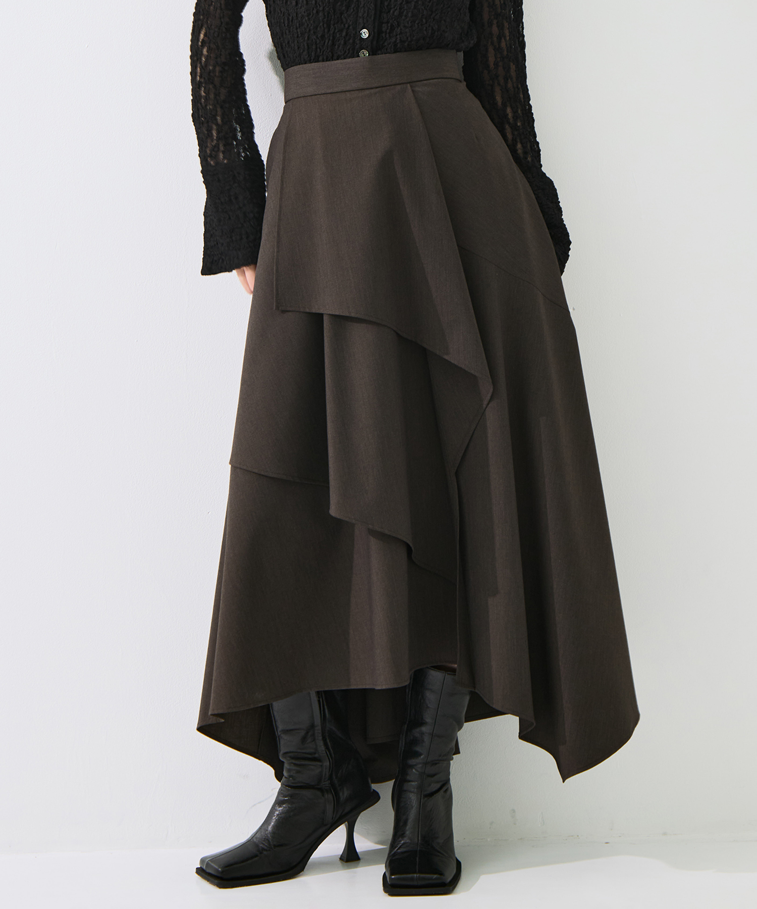 Layered Flare Skirt STUDIOUS