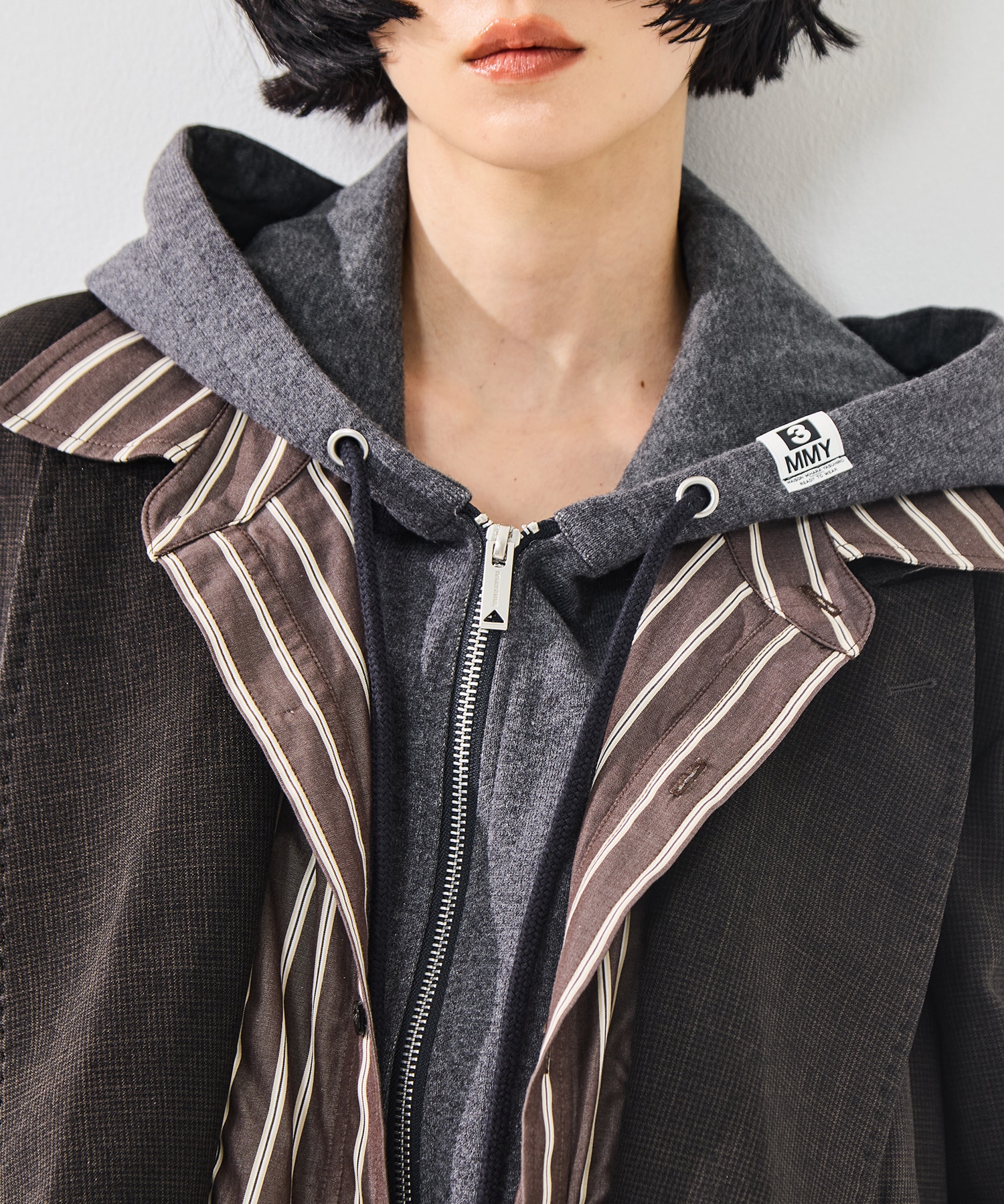THREE LAYERED HOUNDSTOOTH JACKET Maison MIHARA YASUHIRO