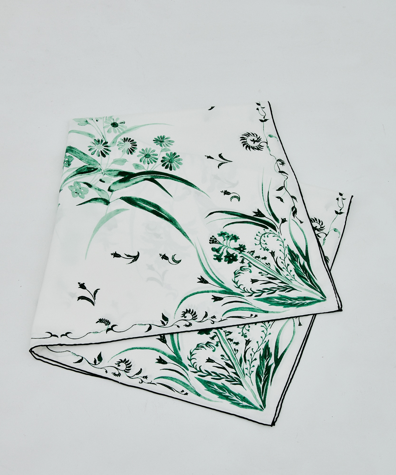 Hand Printed Silk Scarf Mame Kurogouchi