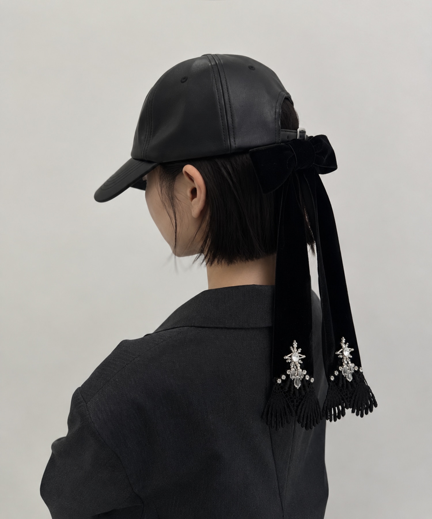 別注leather ribbon cap tanakadaisuke