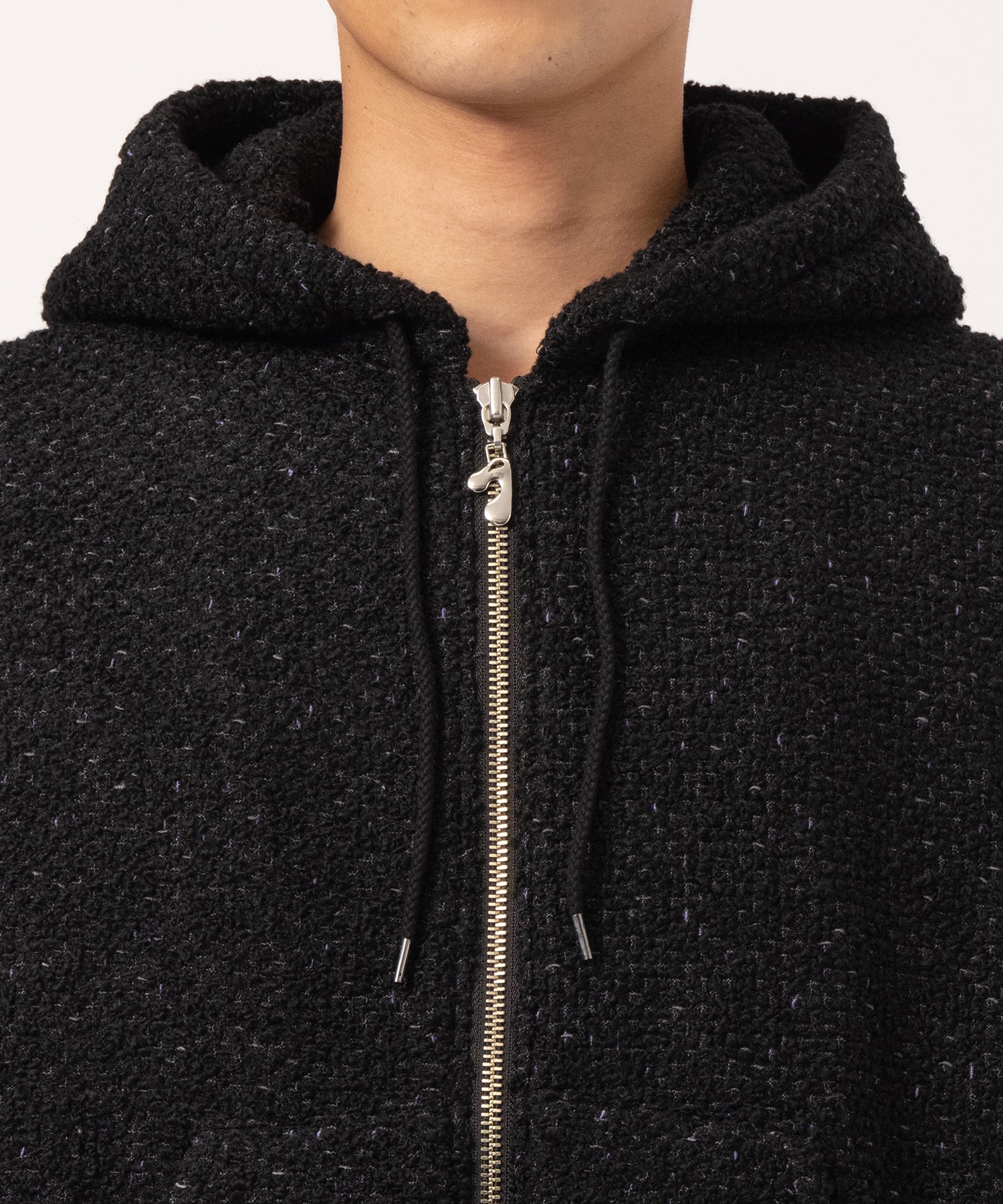 TWEED ZIP HOODIE JieDa