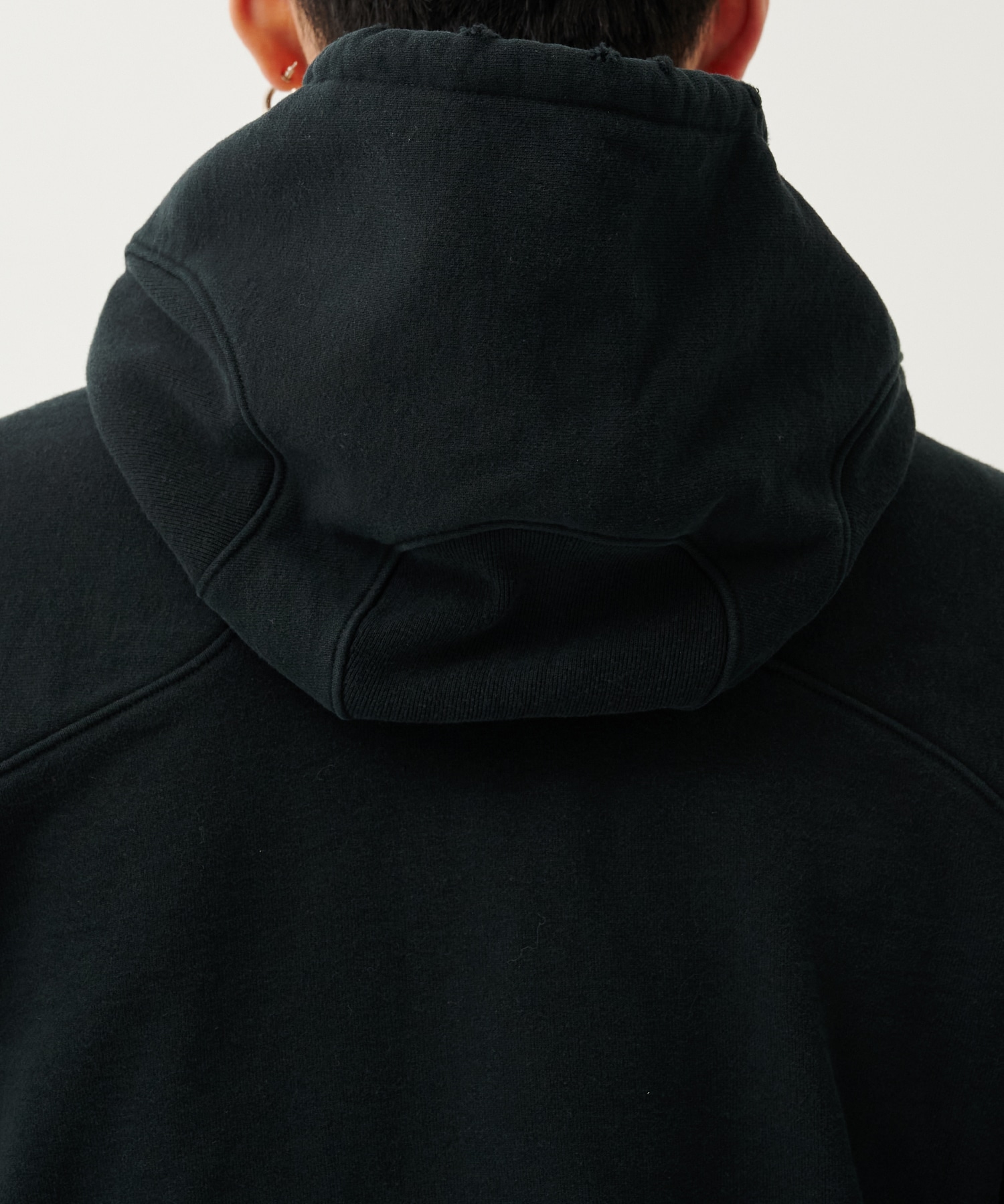 別注 DAMAGED PANELLED ZIP UP HOODIE NVRFRGT