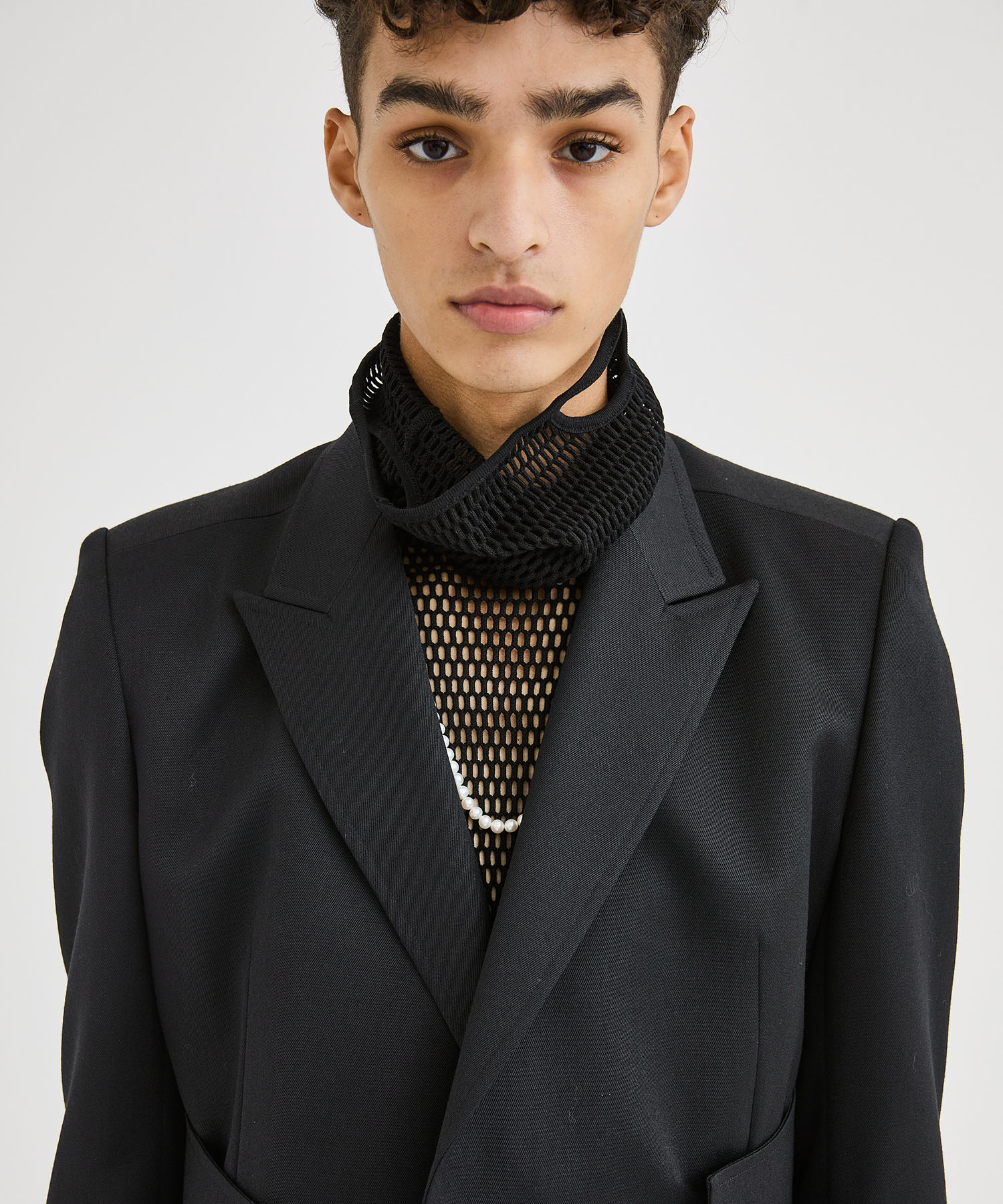 DOUBLE BREASTED JACKET(44 BLACK): JOHN LAWRENCE SULLIVAN: MENS 