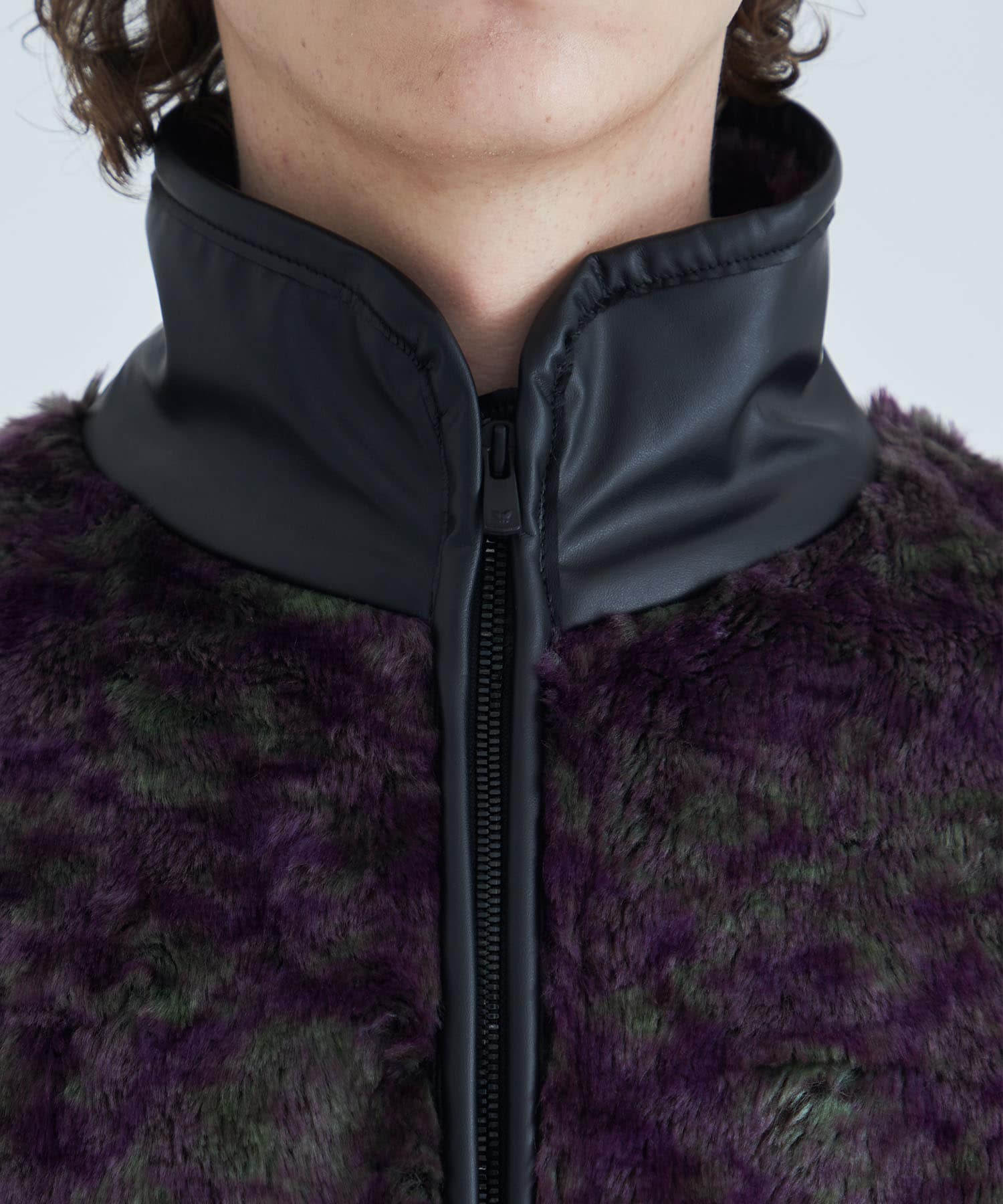 Fur Jacket - Faux Fur / Uneven Printed