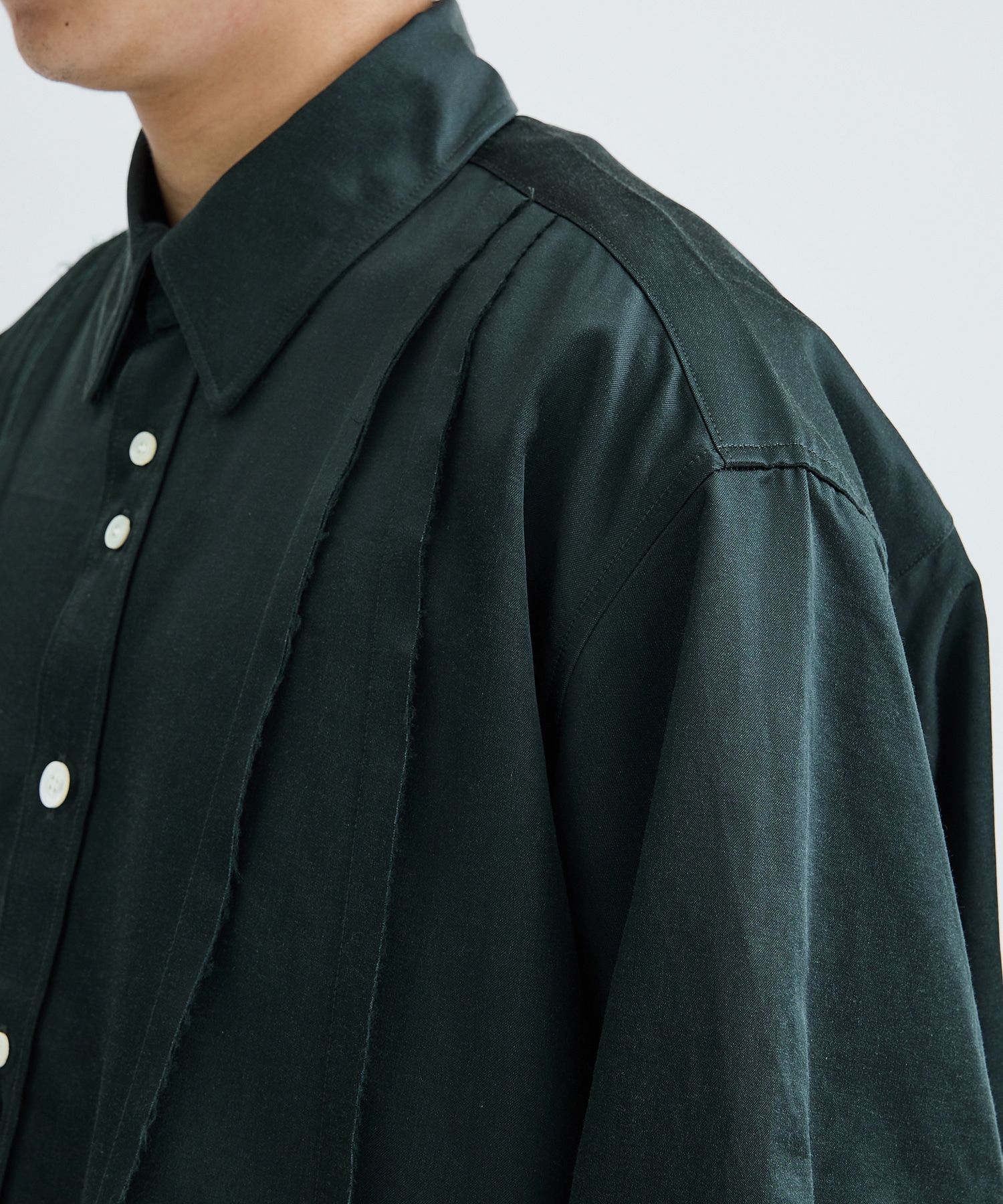 SATIN SWITCHING SHIRT｜JieDa