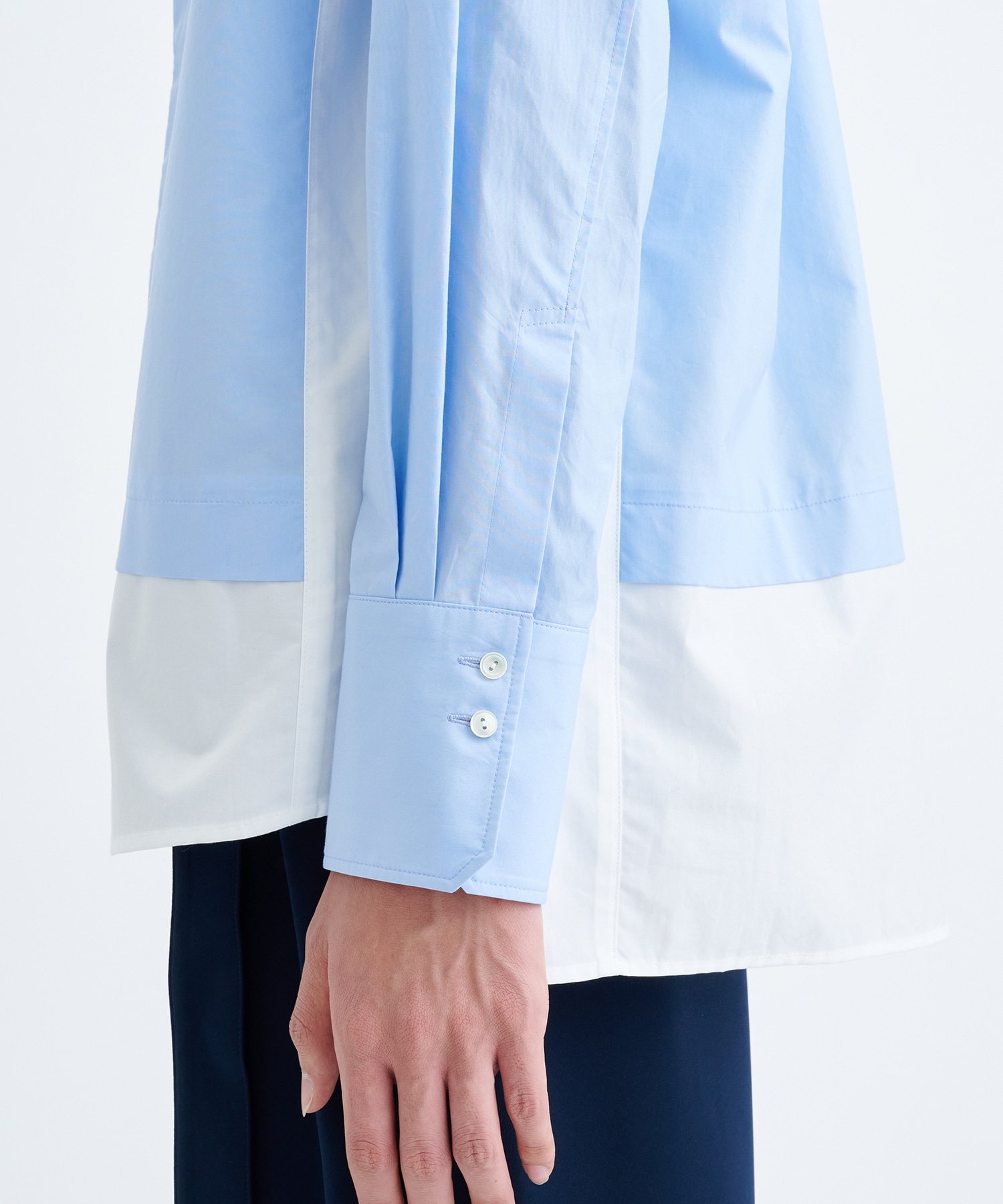 Combination Stripe High Count Cotton Shirt | CULLNI