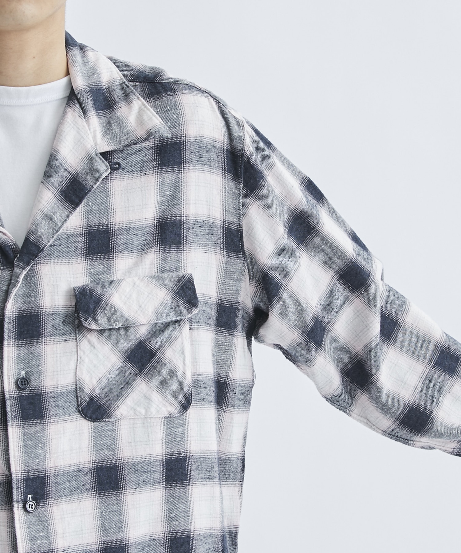 Ombre checked shirt | UNUSED