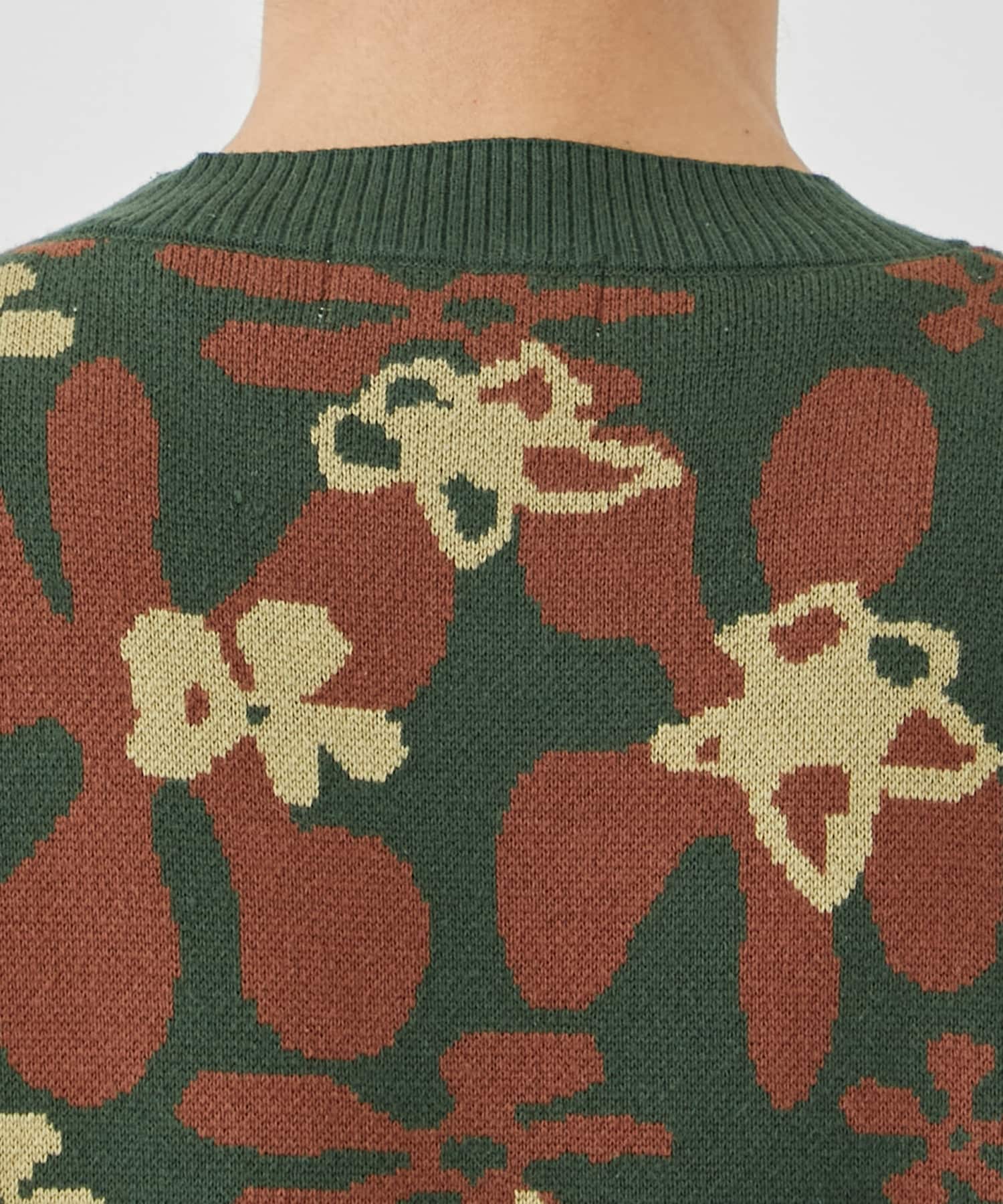 Flower camo knit  vest TTT MSW