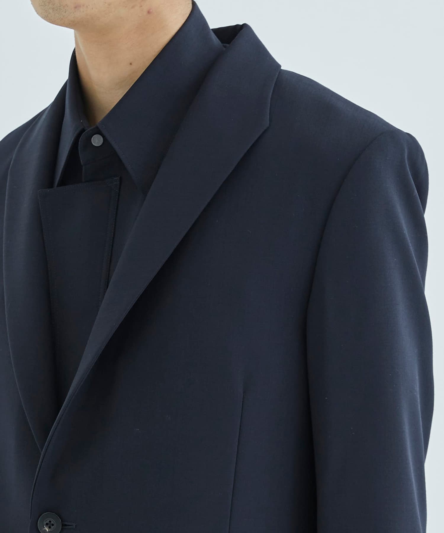 68cm袖丈BLUE BLUE Cord Lane Shawl Collar Jacke