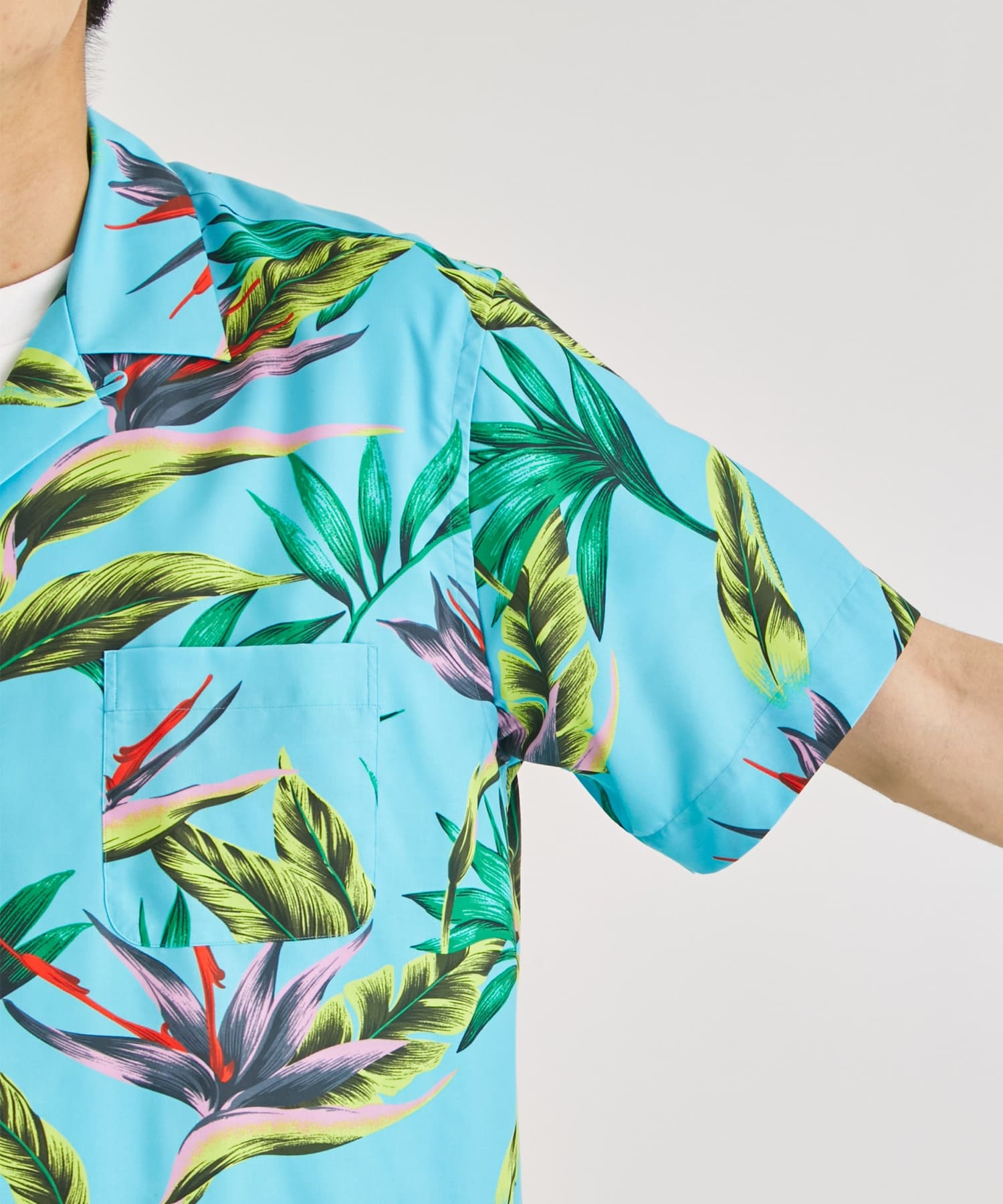 〈別注〉Watteau pleats Hawaian shirt FUMITO GANRYU