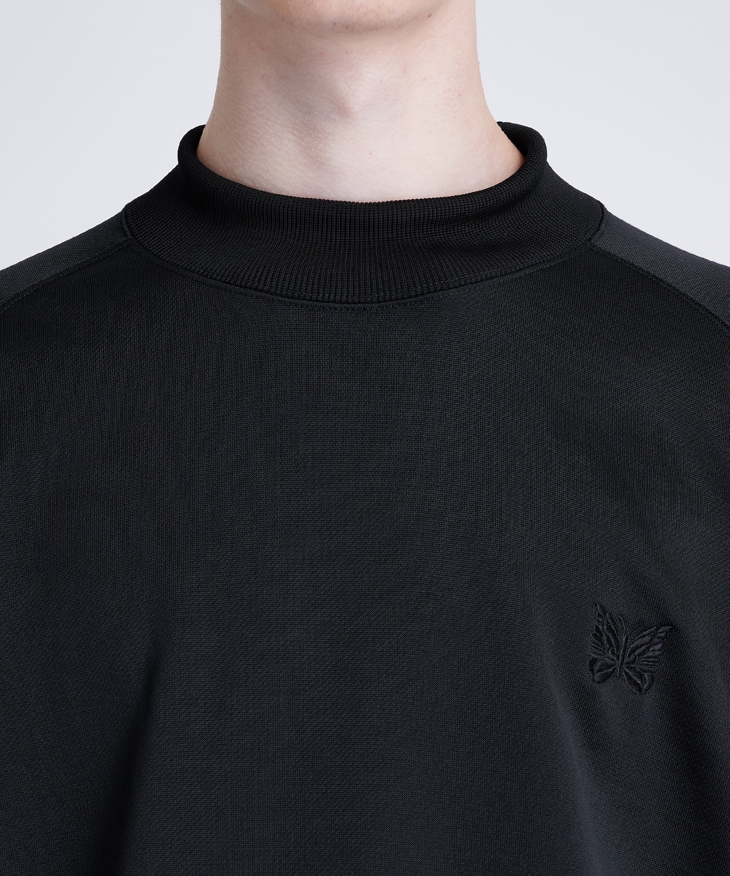 L/S Mock Neck Tee - C/PE Bright Jersey | NEEDLES