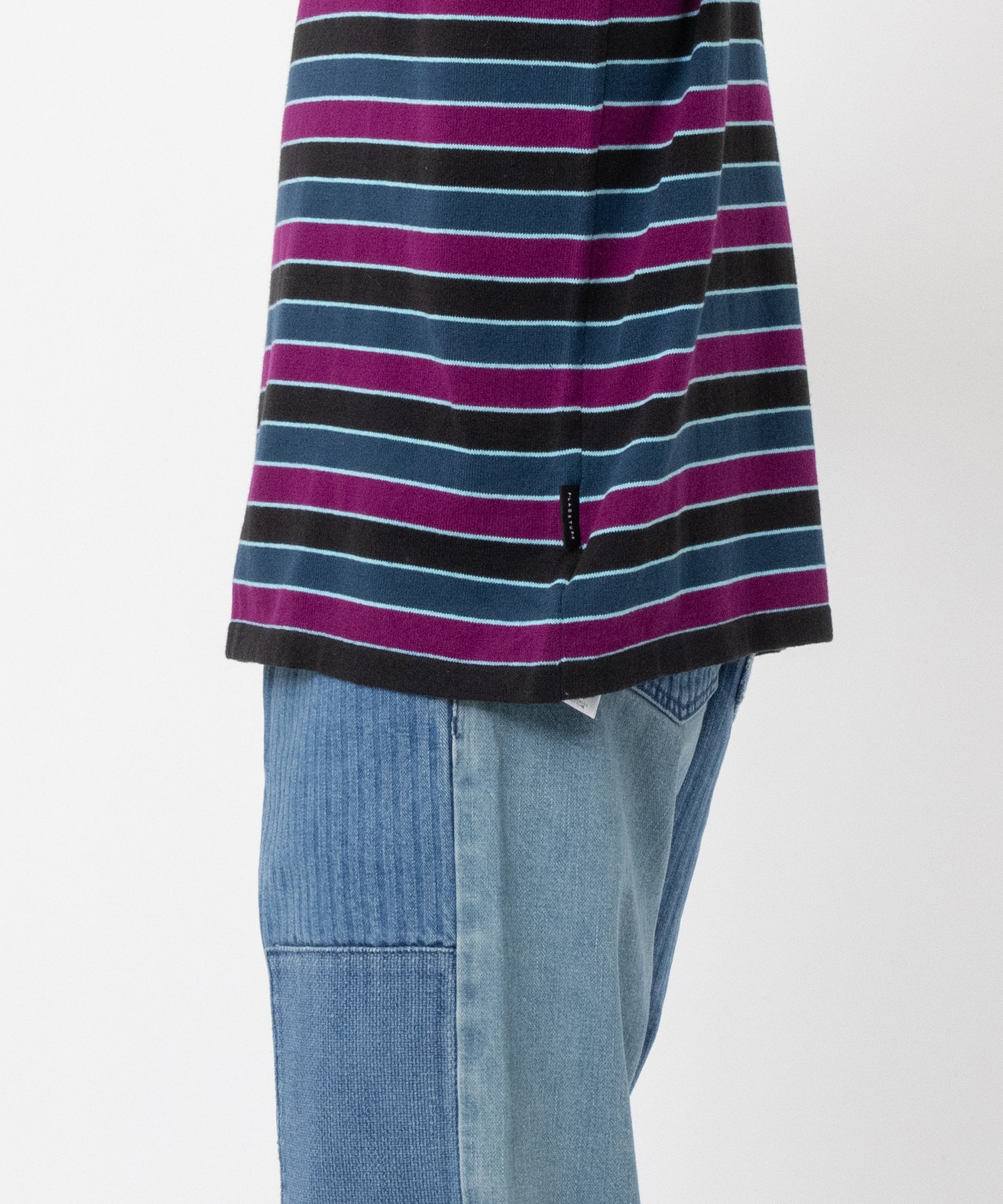 STRIPE LS COTTON SWEATER F-LAGSTUF-F