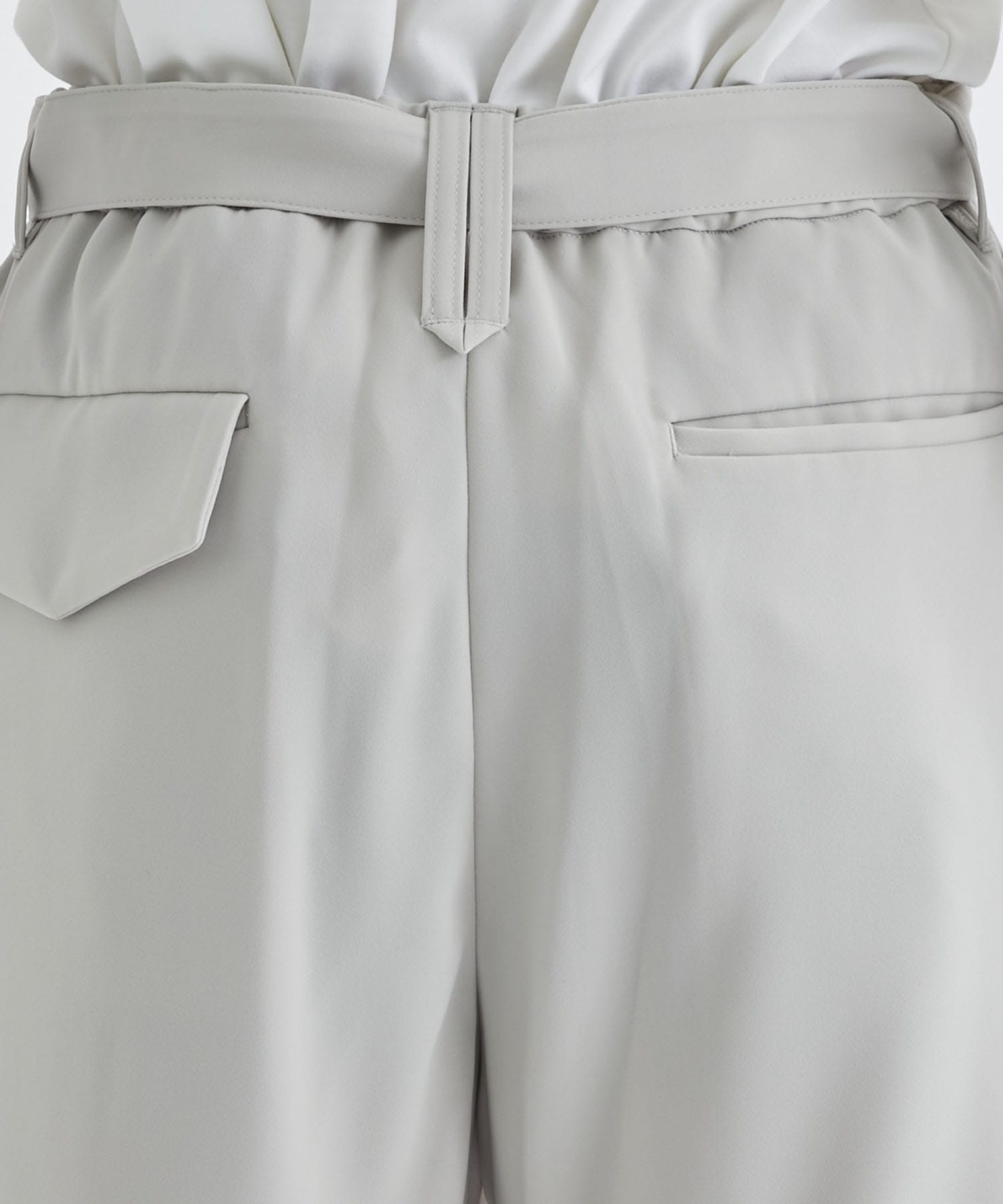 Double Satin 2 Tuck Wide Pants | CULLNI