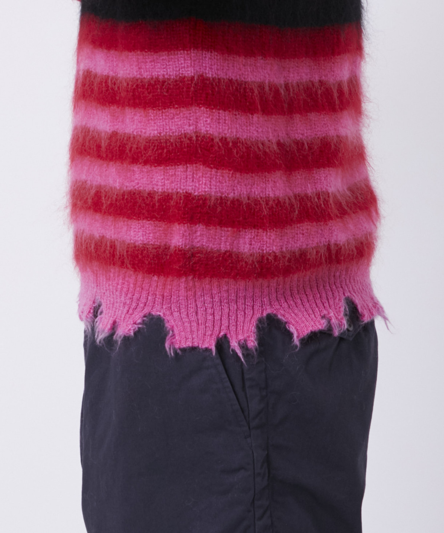 MOHAIR BORDER KNIT KIDILL