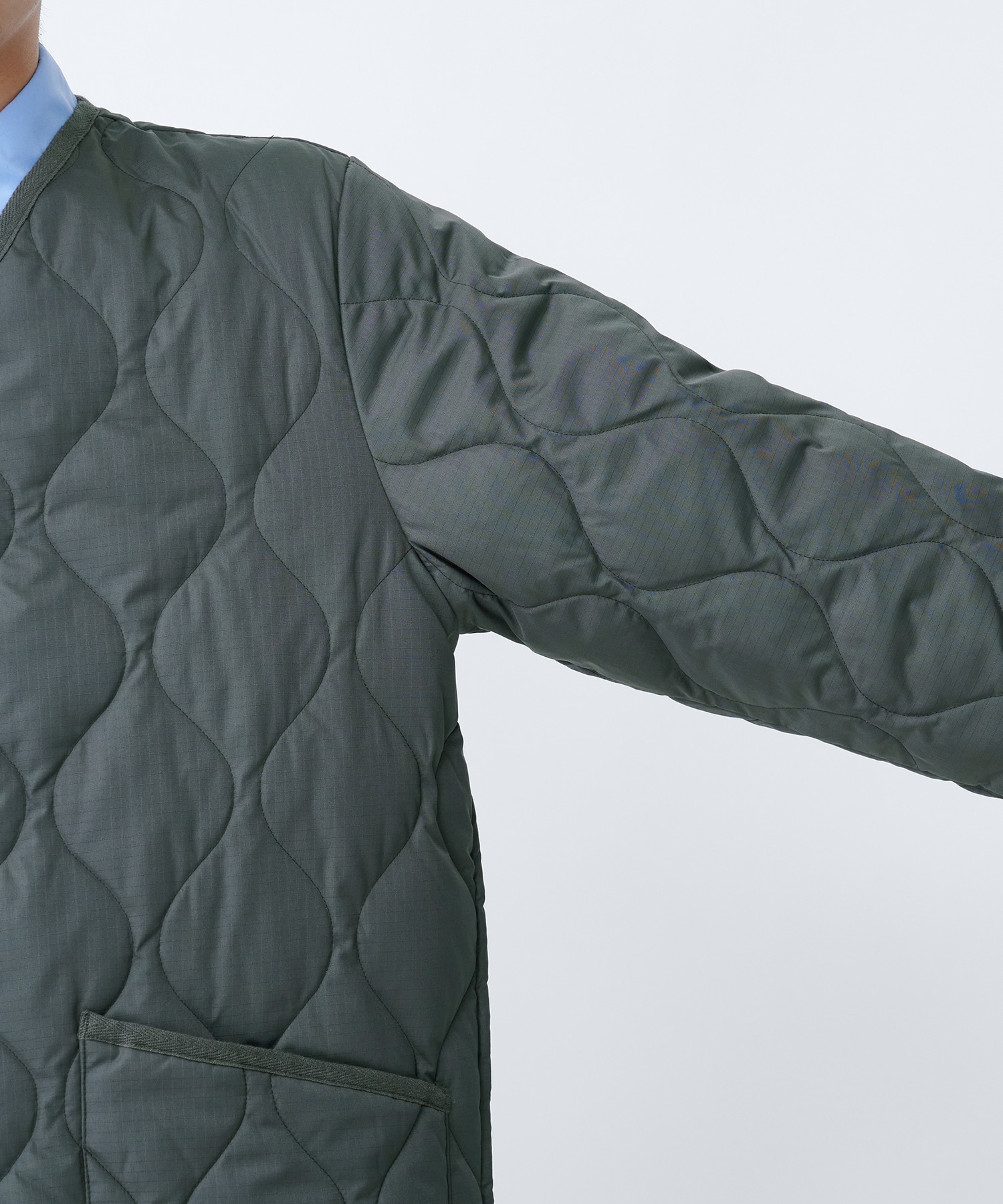 MILITARY W-ZIP V NECK DOWN JKT TAION/TAION EXTRA