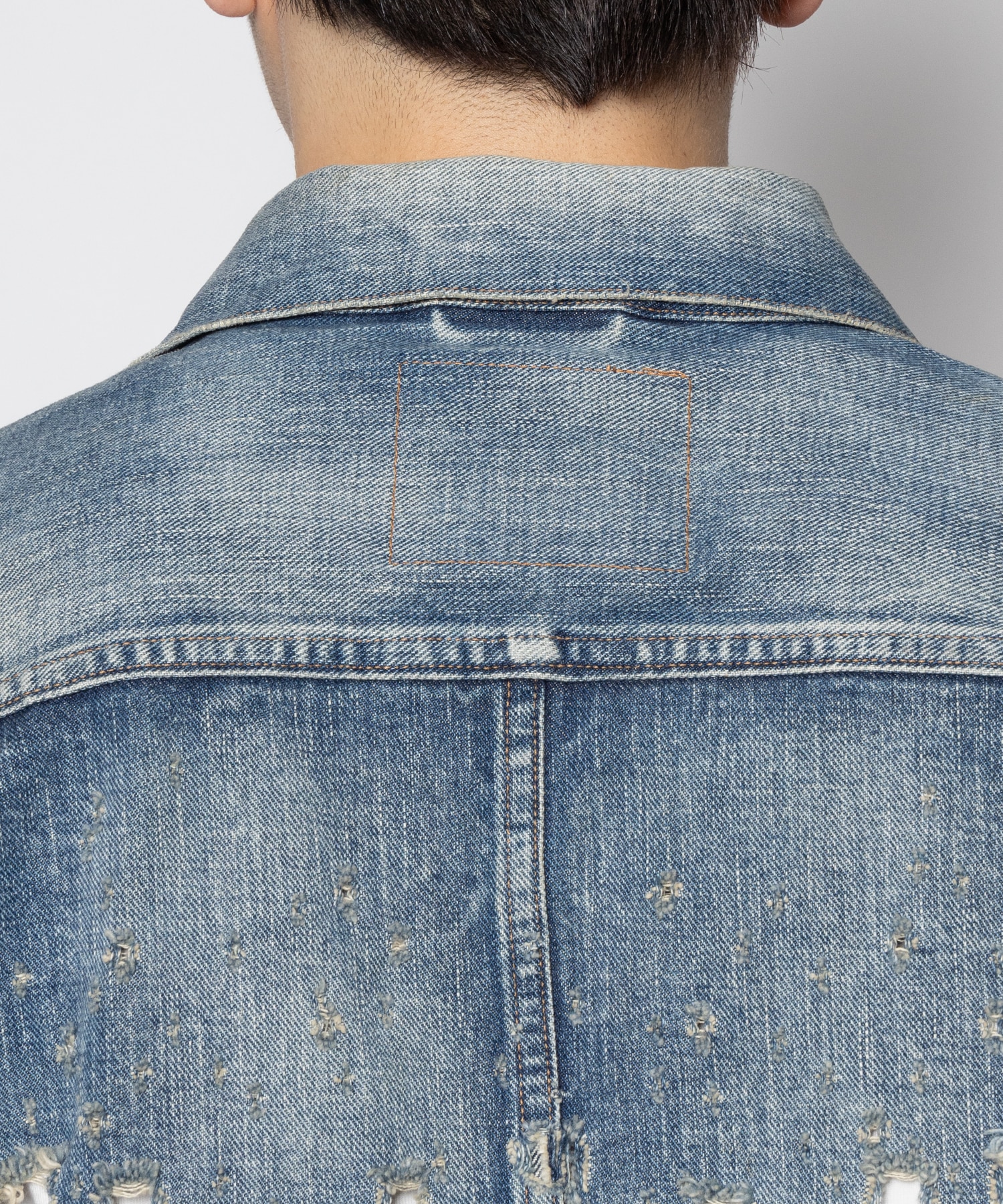 CRUSHED MODERN DENIM JACKET SUGARHILL