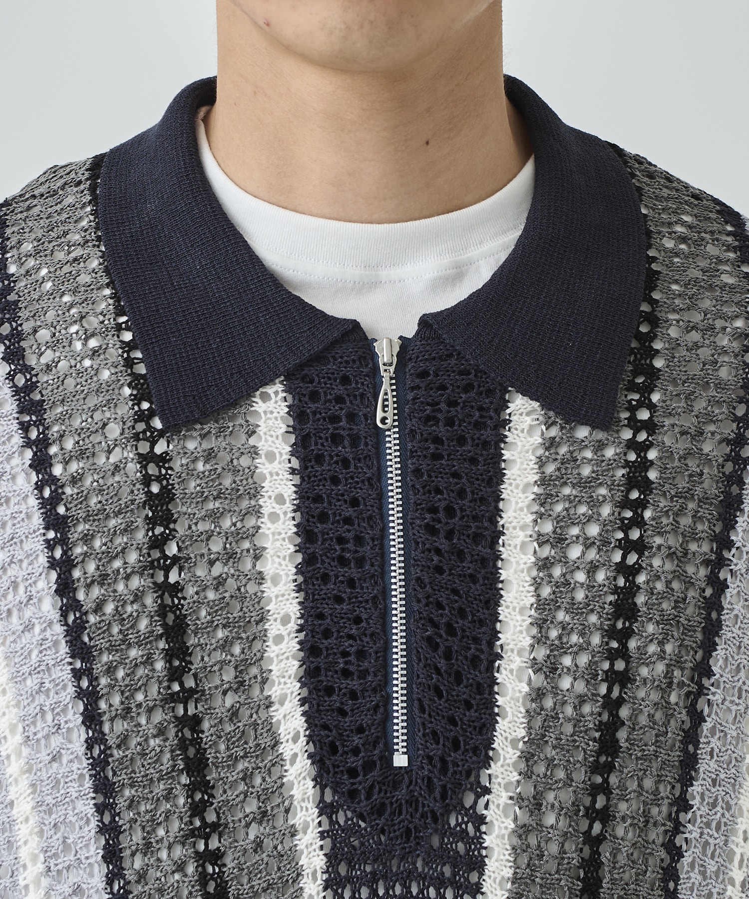 STRIPE S/S H/Z SUMMER SWEATER F-LAGSTUF-F