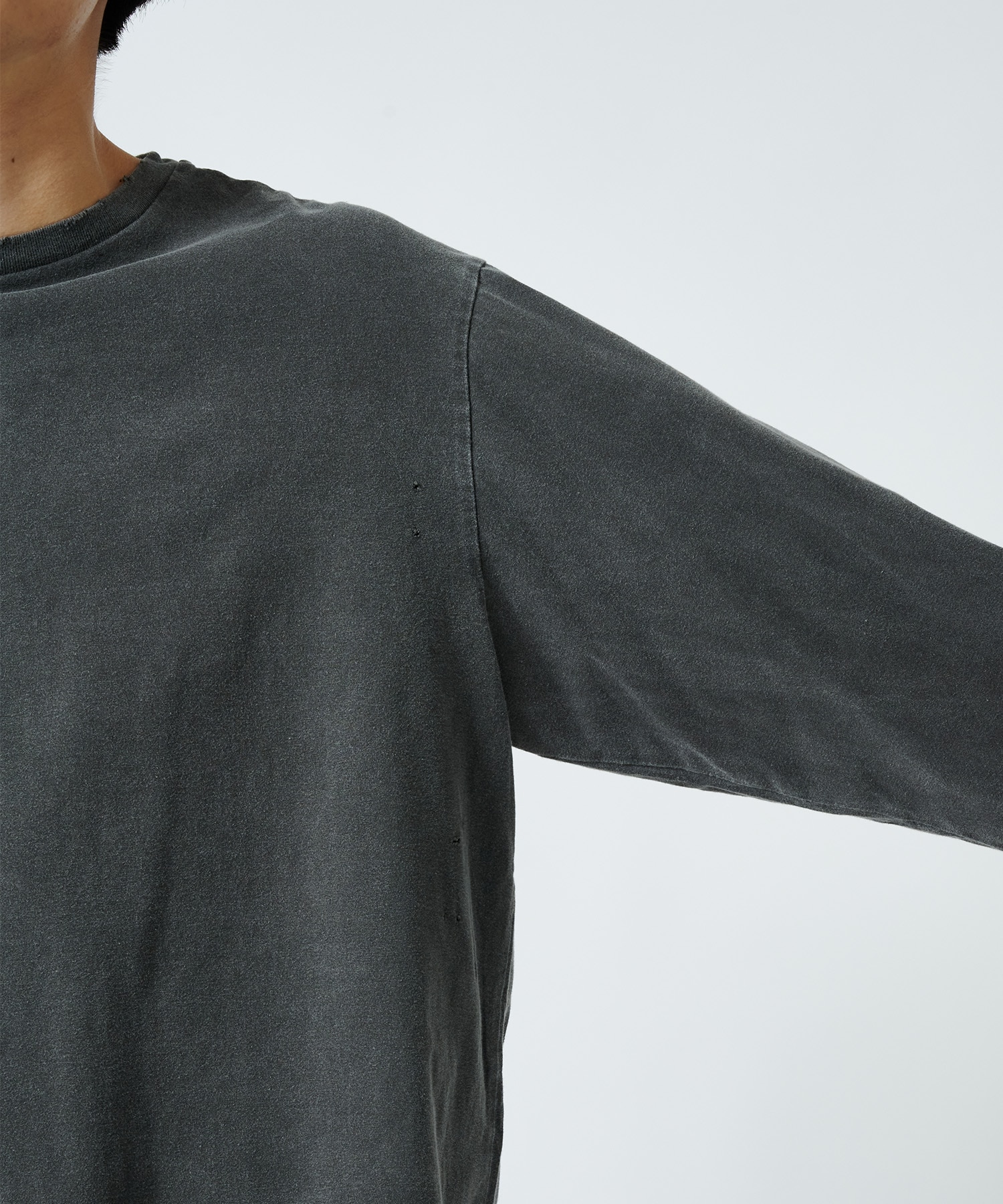 CREW NECK TEE L/S DAMAGED MARKAWARE/marka