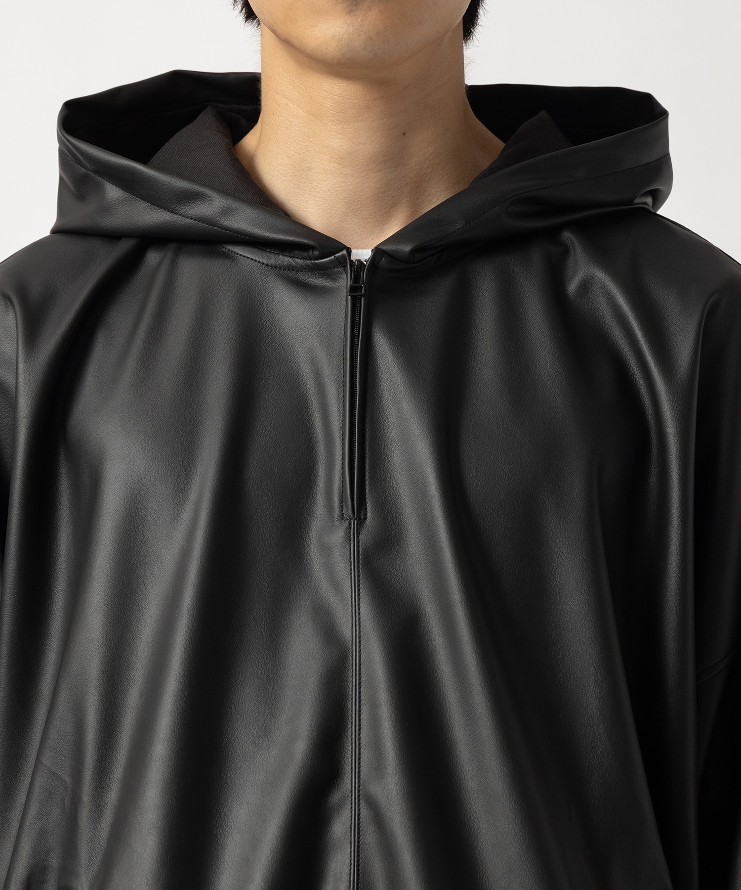 Faux Leather Hoodie BASICKS