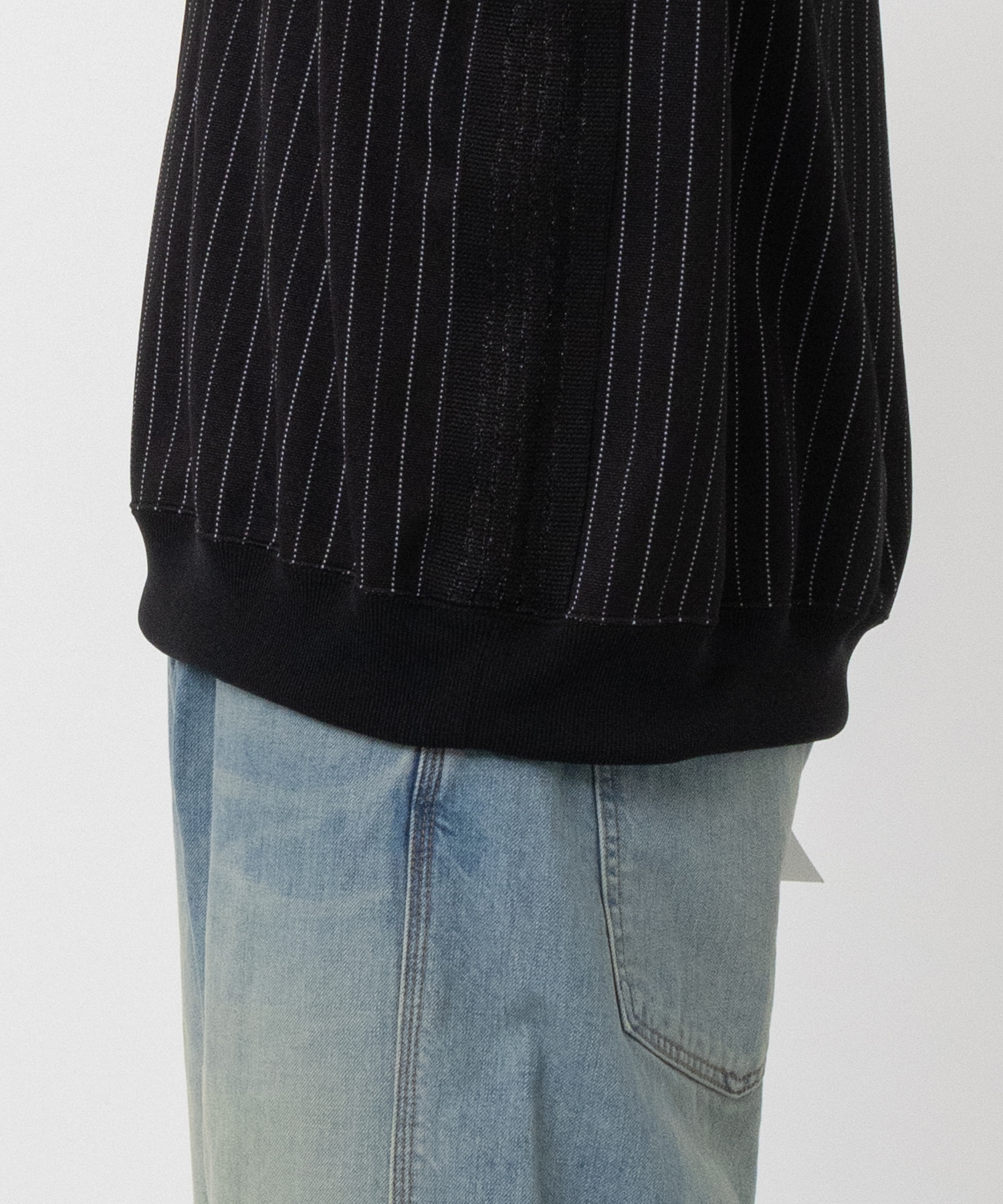 〈別注〉Track Crew Neck Shirt - Poly Jq / Braiding NEEDLES