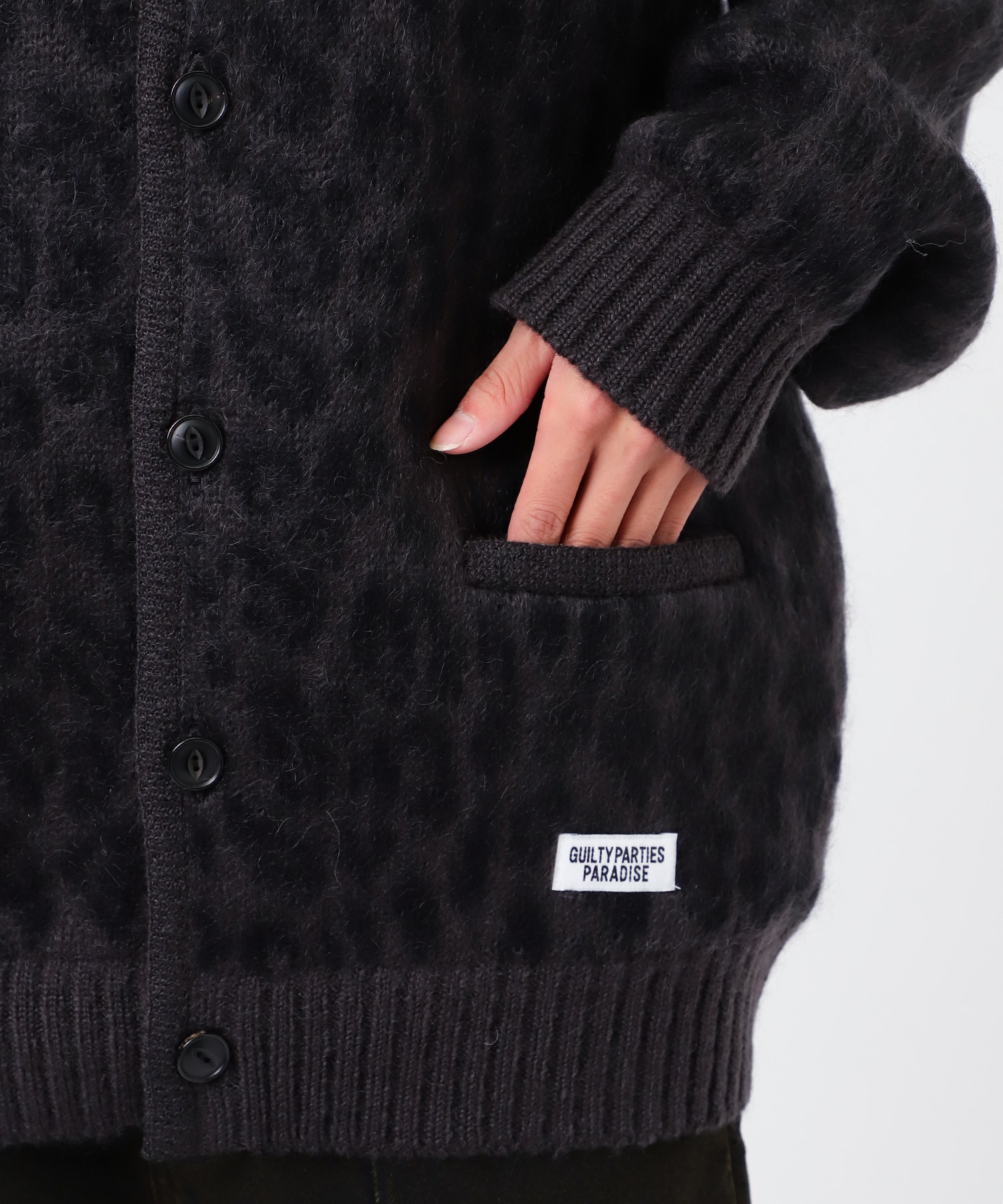 LEOPARD HEAVY MOHAIR CARDIGAN WACKO MARIA