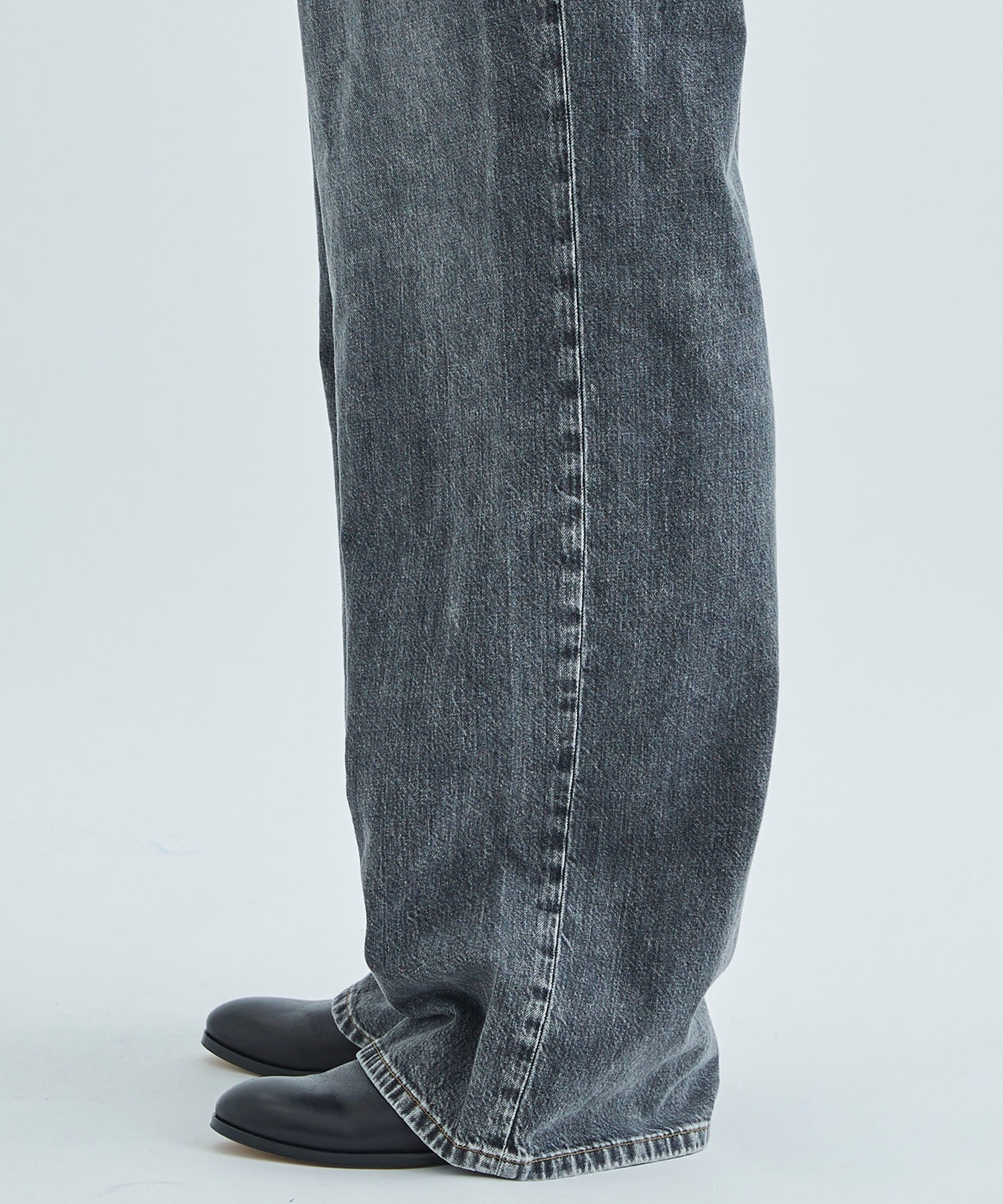 WASHED DENIM WIDE PANTS JOHN LAWRENCE SULLIVAN