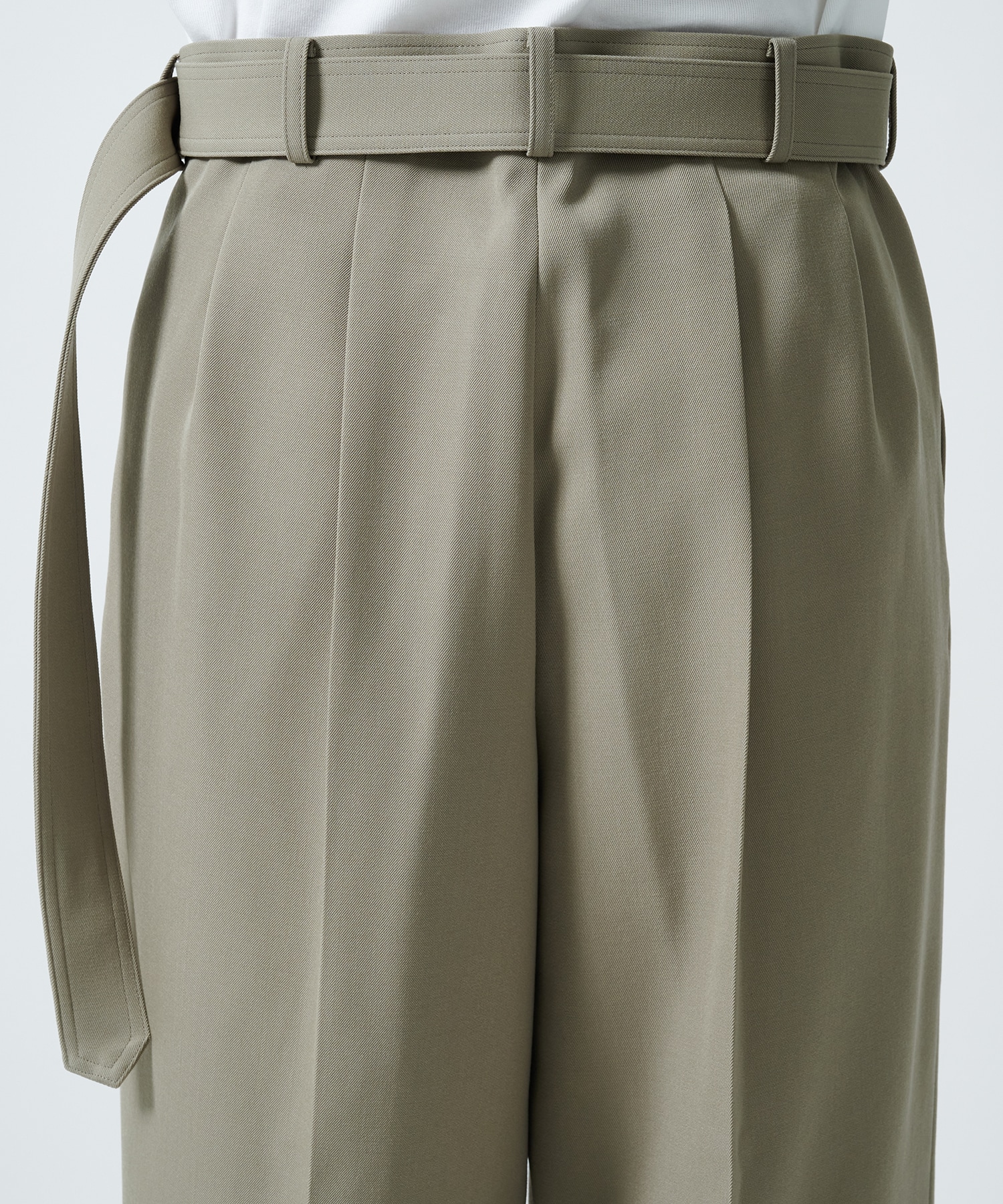 RERACS BELTED TUCK SLACKS THE RERACS