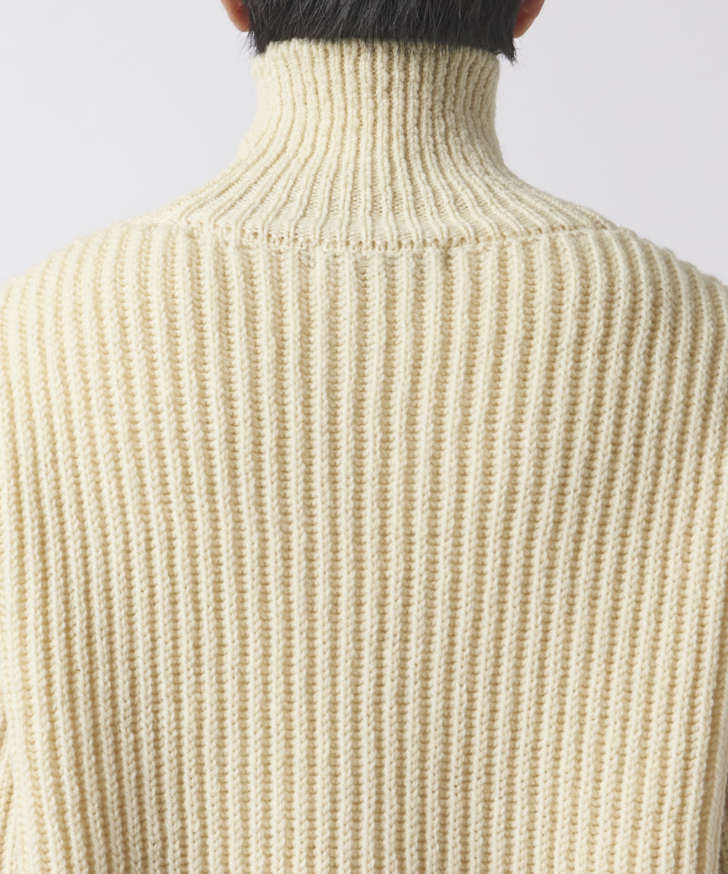 Wool broken knit high neck sweater 08sircus