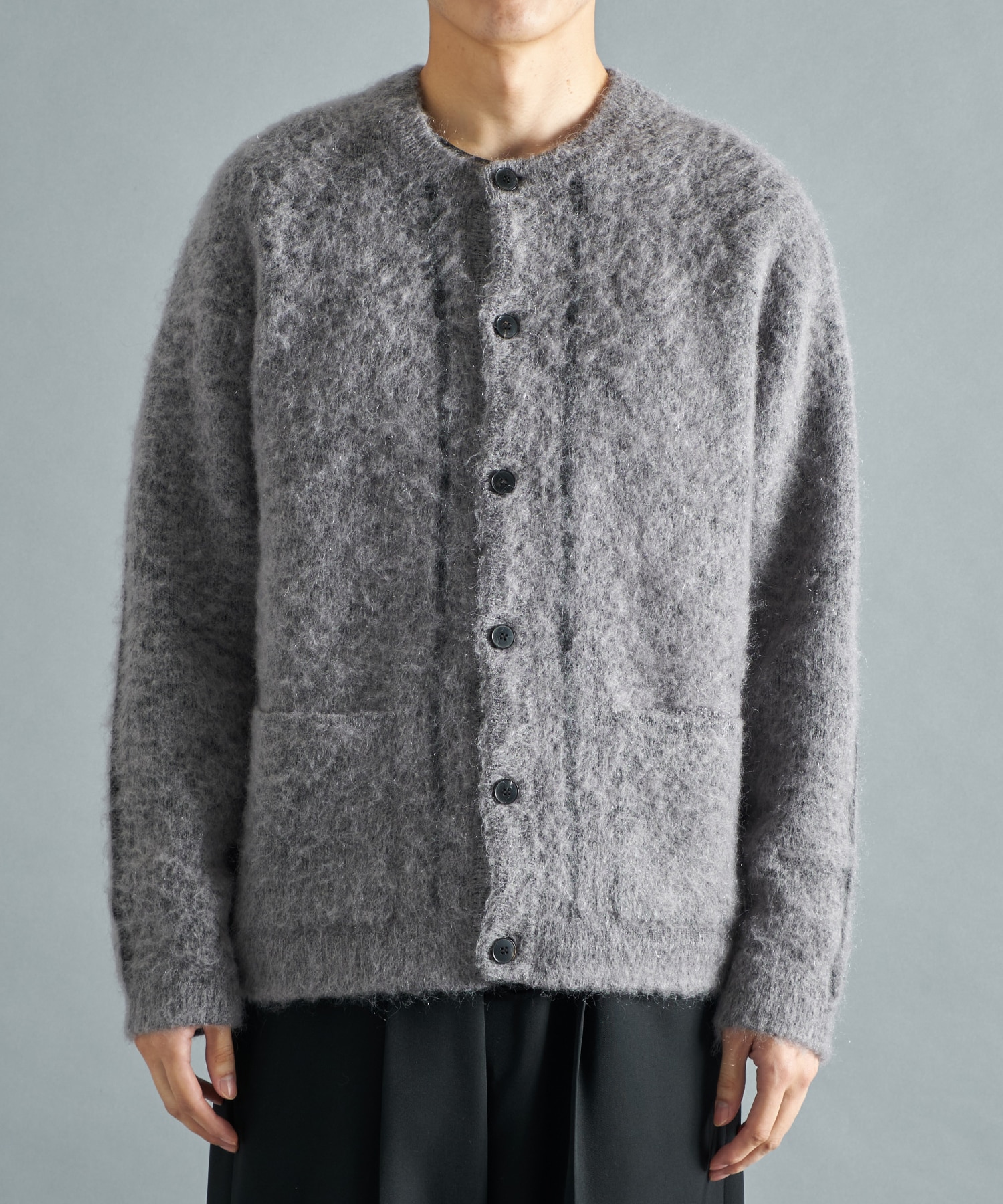 MOHAIR DOUBLE KNIT CARDIGAN STUDIOUS