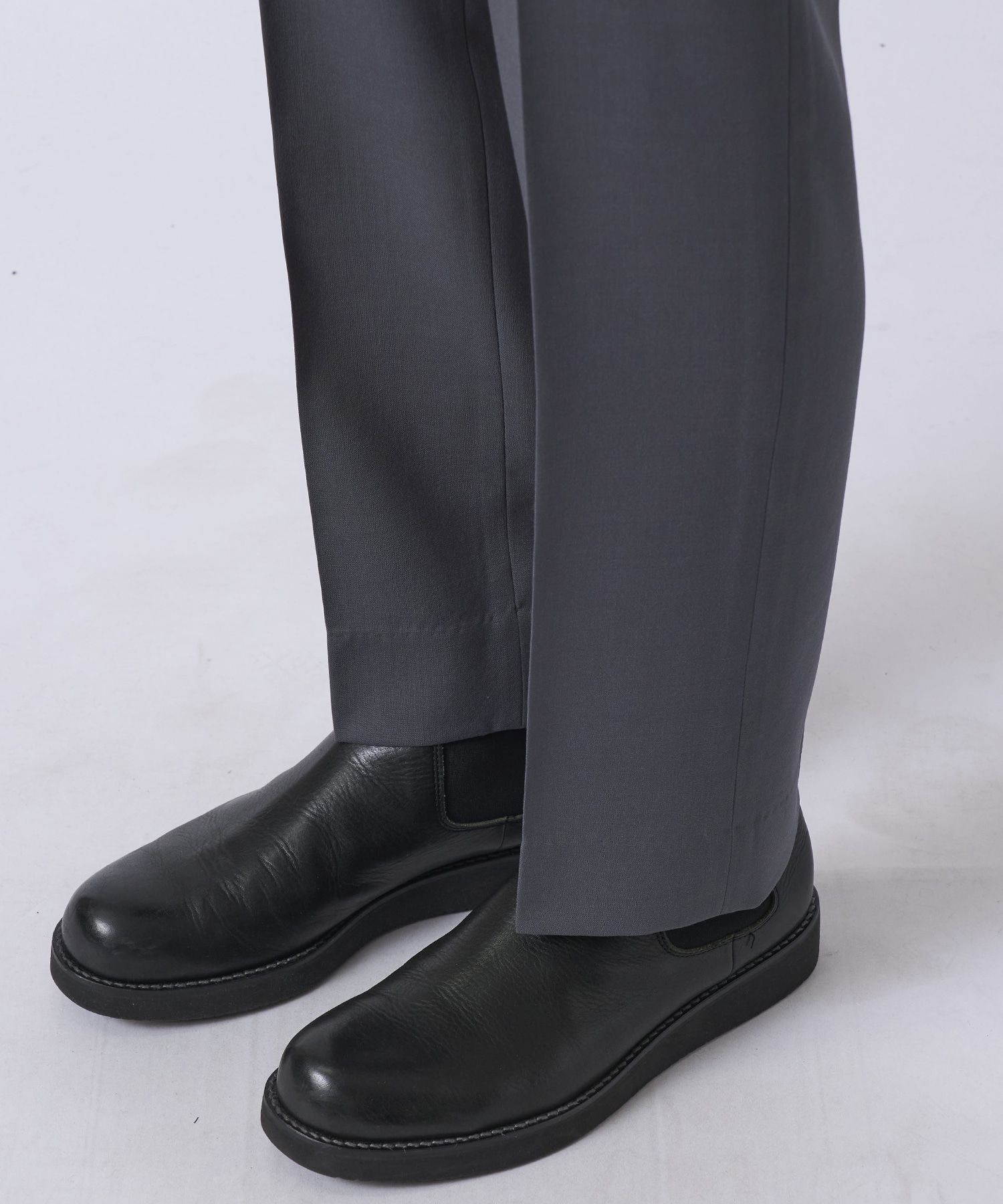 Water-repellent Wool Straight Trousers MATSUFUJI