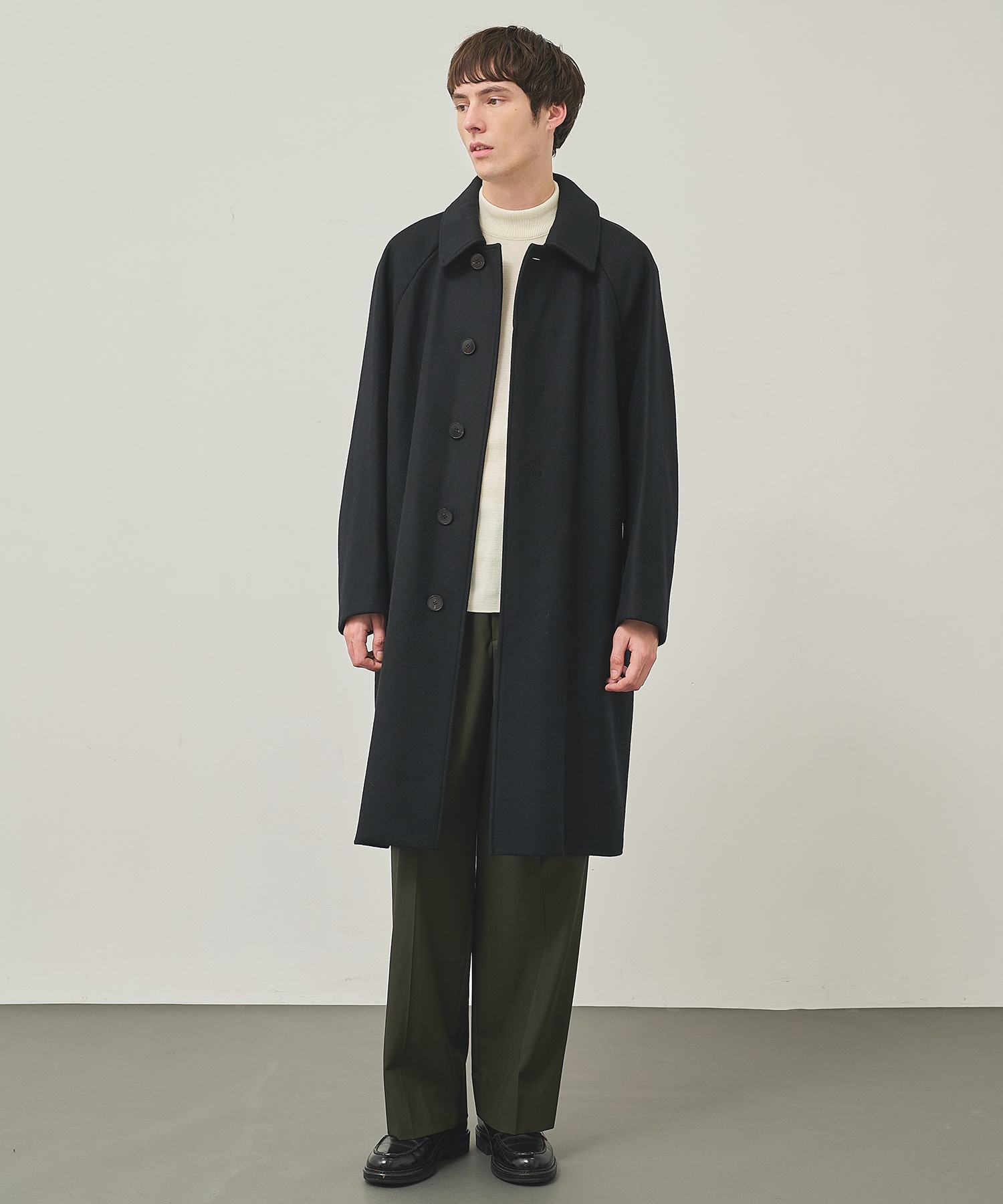 RIVER MELTON BAL COLLAR COAT STUDIOUS