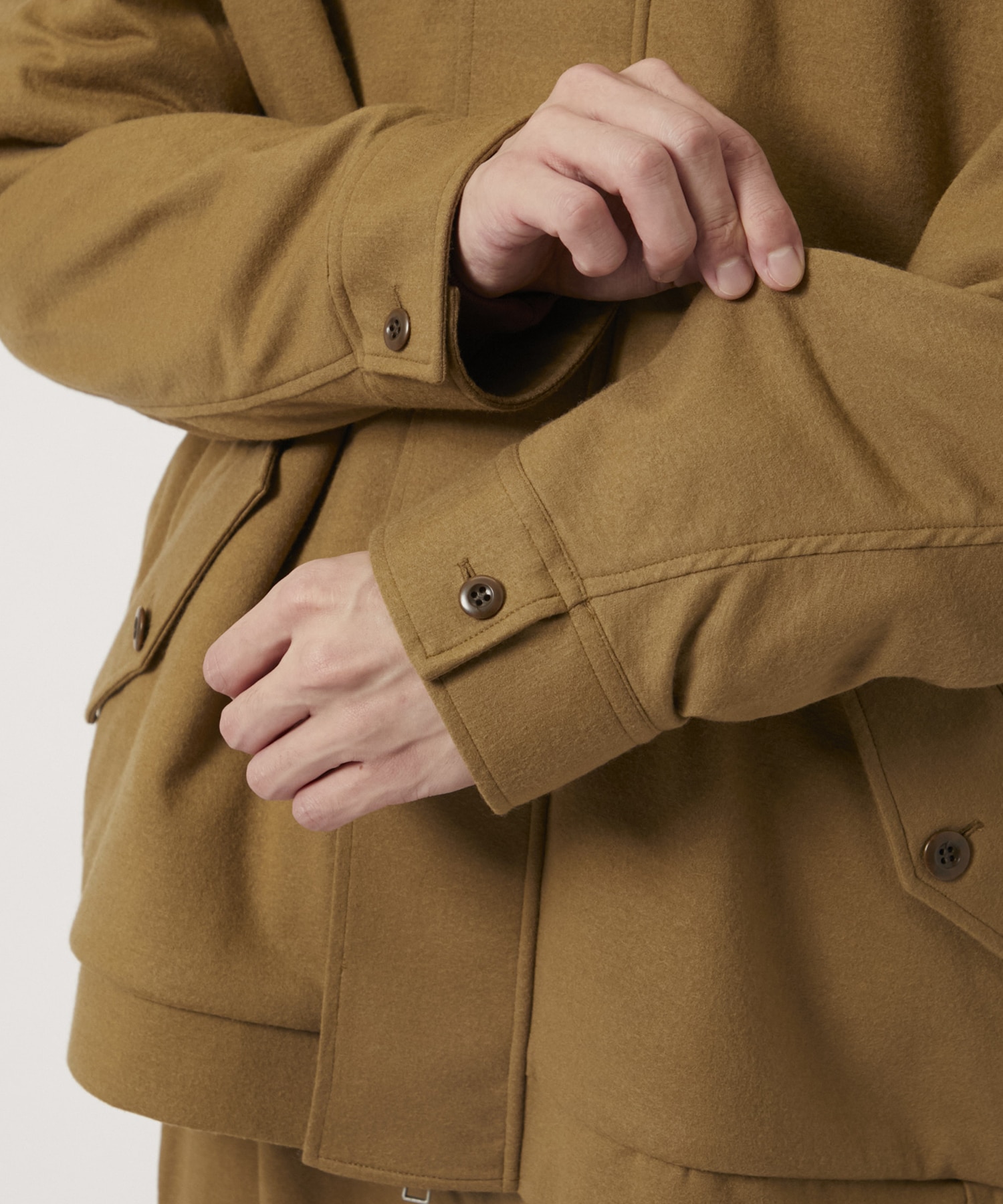 High Gauge Milled Wool Loose Fit Drizzier Jacket 