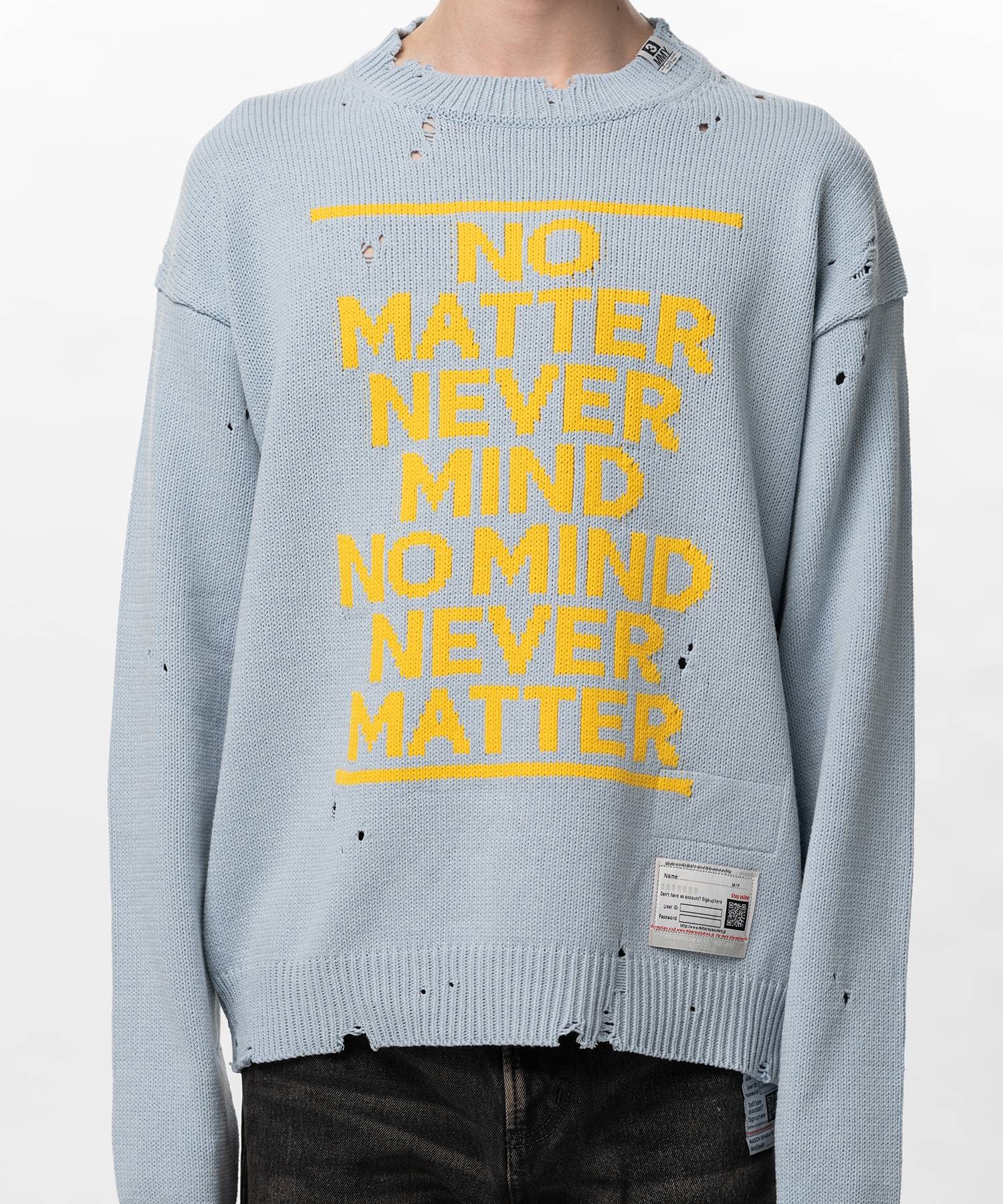 LETTERED KNIT PULLOVER Maison MIHARA YASUHIRO