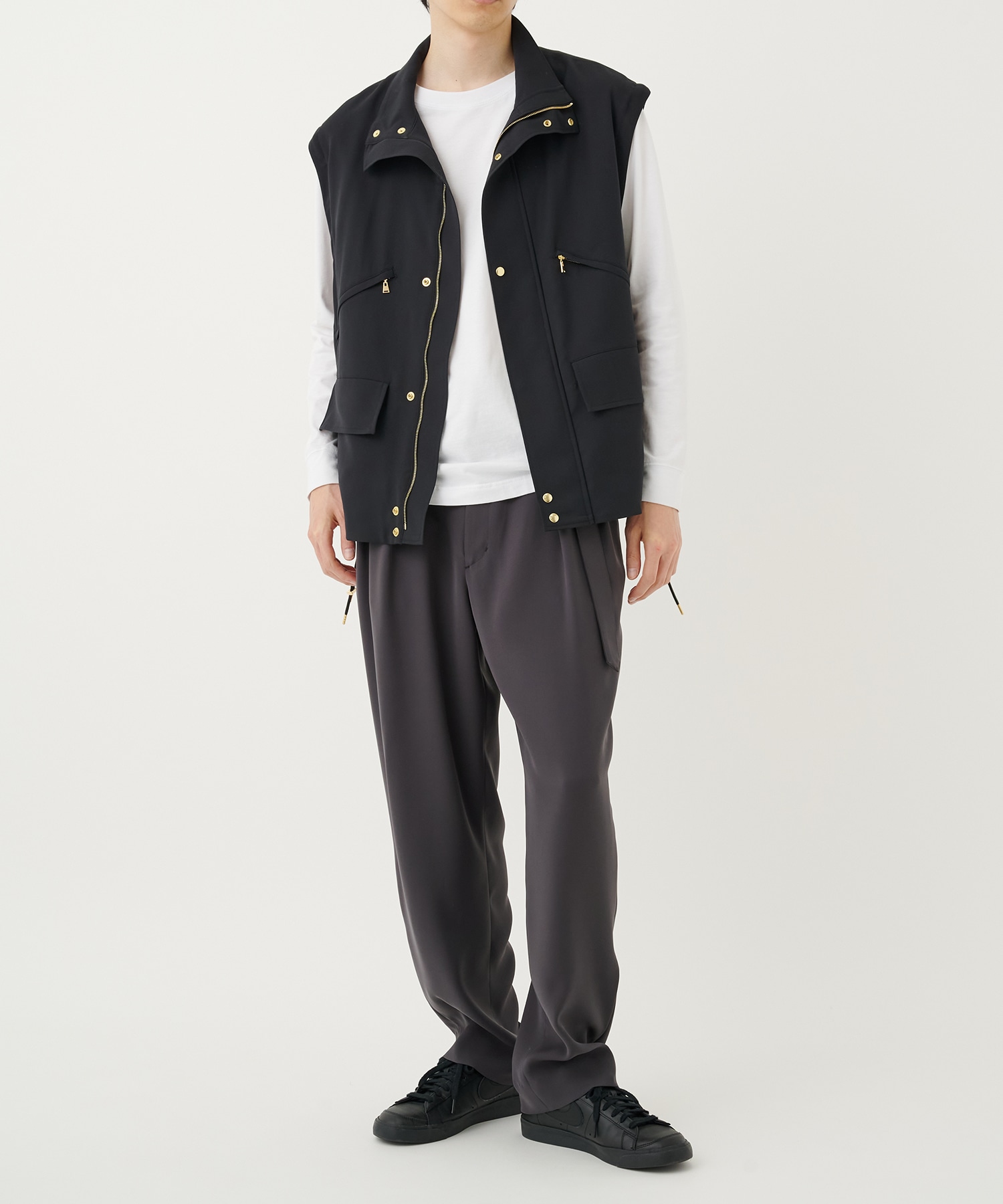 Dry Karsey Removable Sleeves Drawstring Short Coat CULLNI