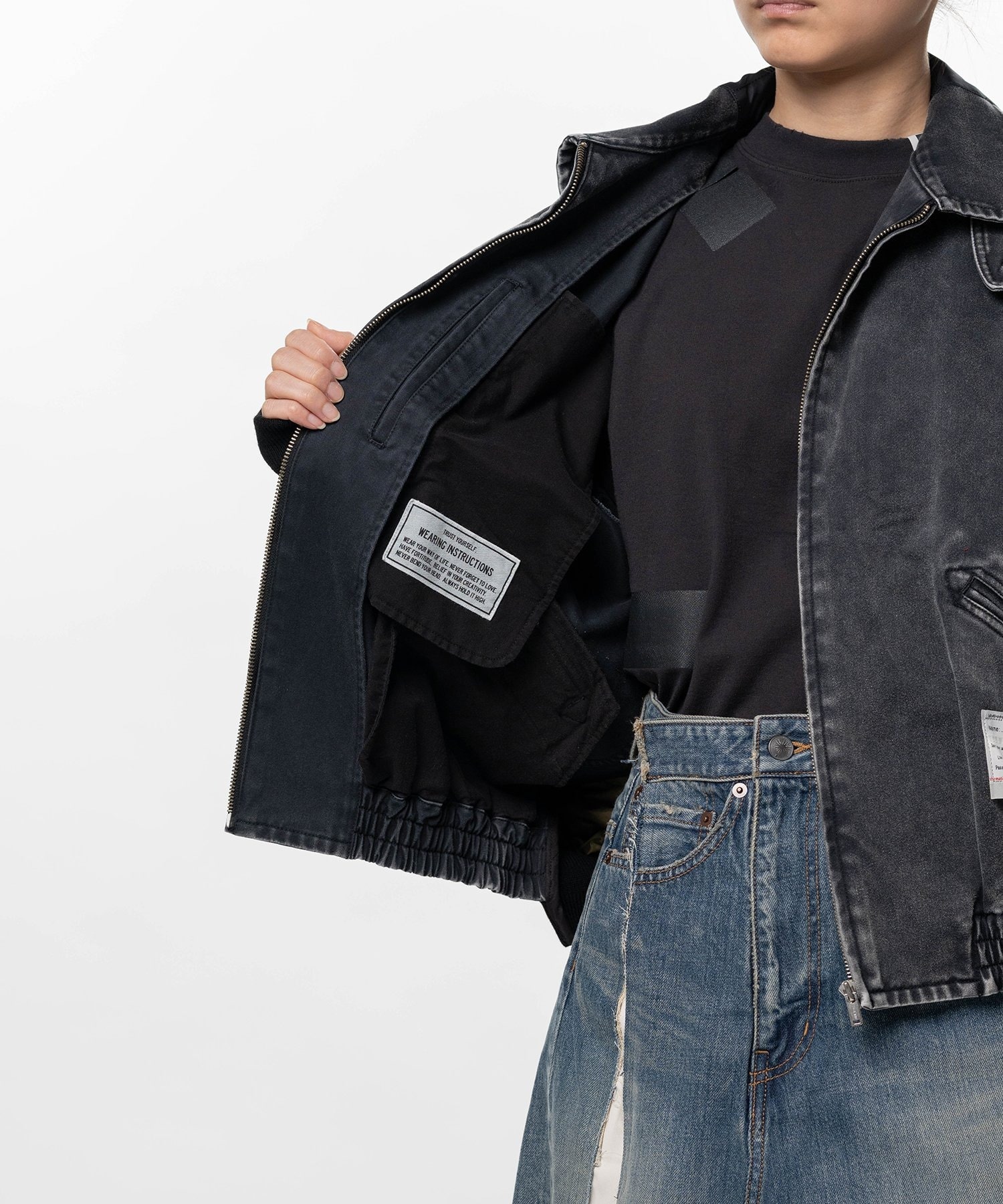 COMBINED ZIP UP BLOUSON×MA-1 Maison MIHARA YASUHIRO