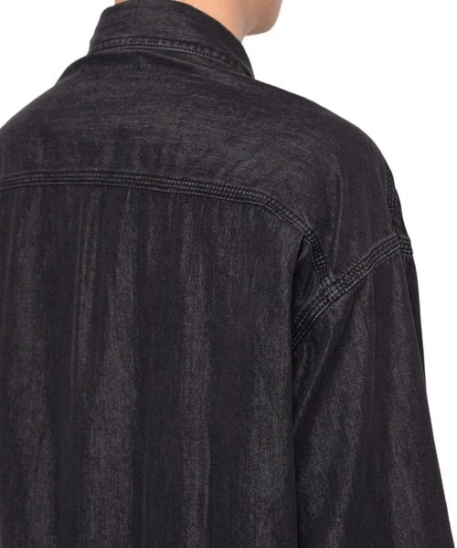 COTTON TENCEL DENIM WORK LS SHIRTS in・stru(men-tal)
