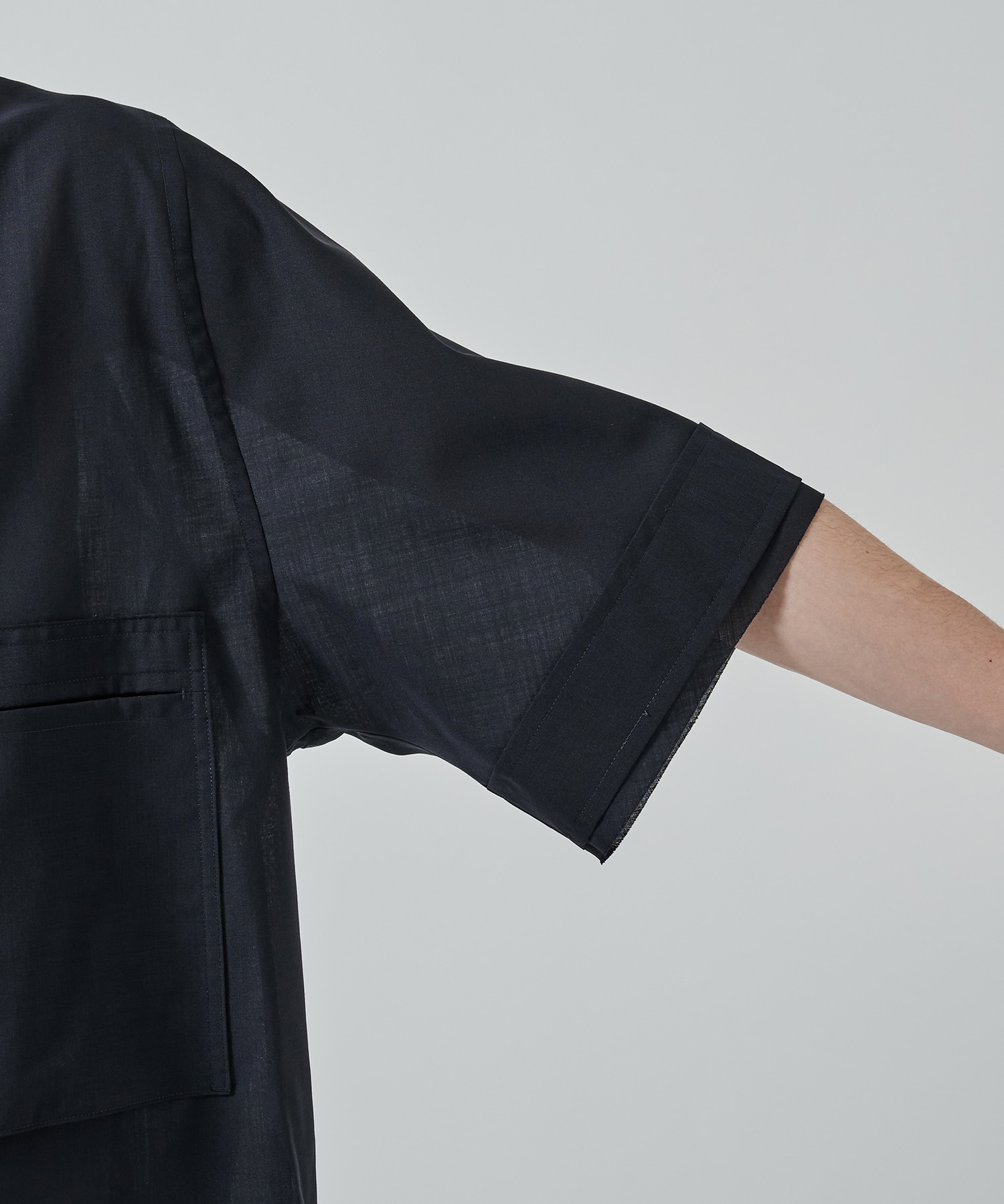 STAND COLLAR SHORT-SLEEVED SHIRT IRENISA