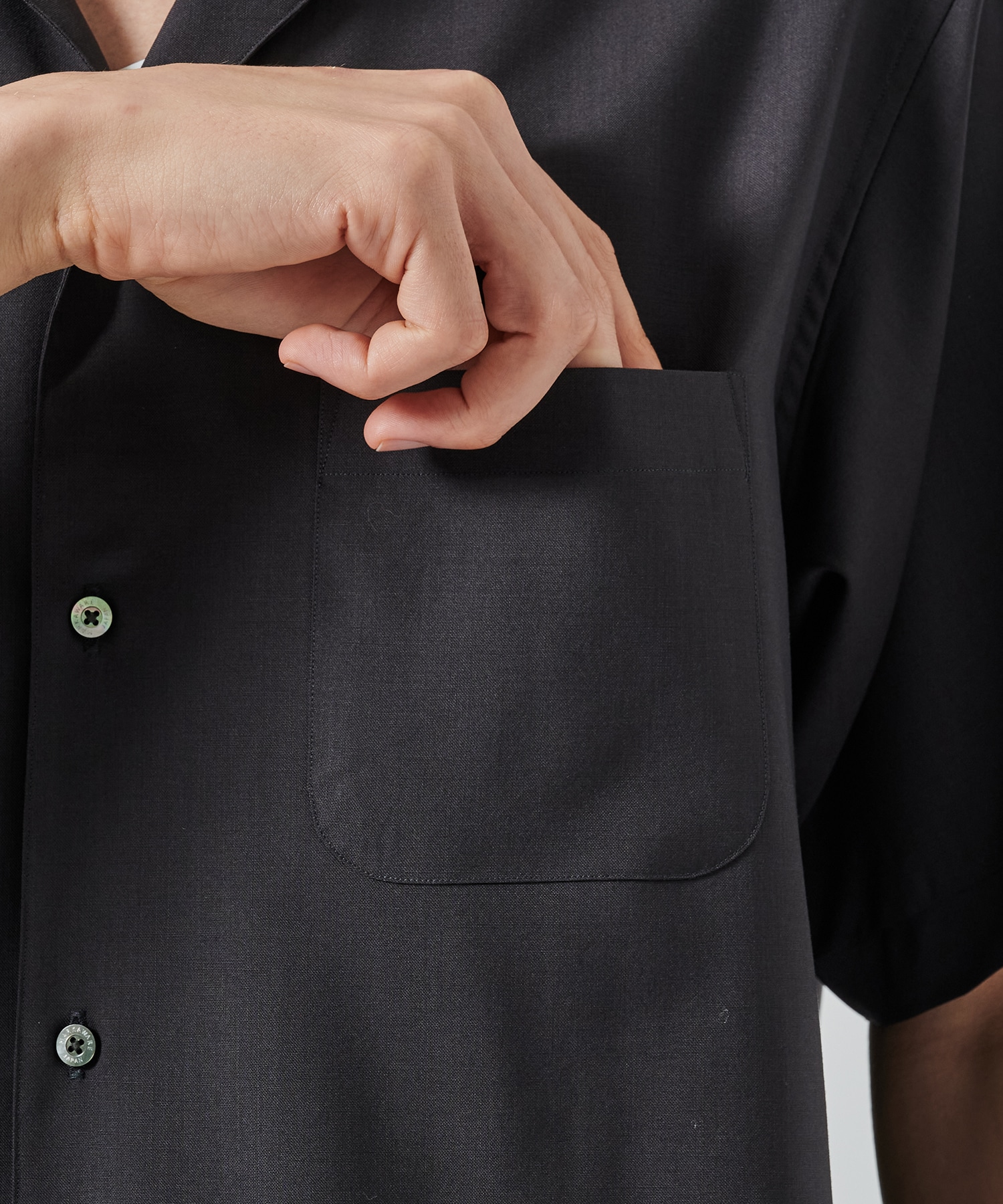 ITALIAN OPEN COLLAR S/S SHIRT MARKAWARE/marka