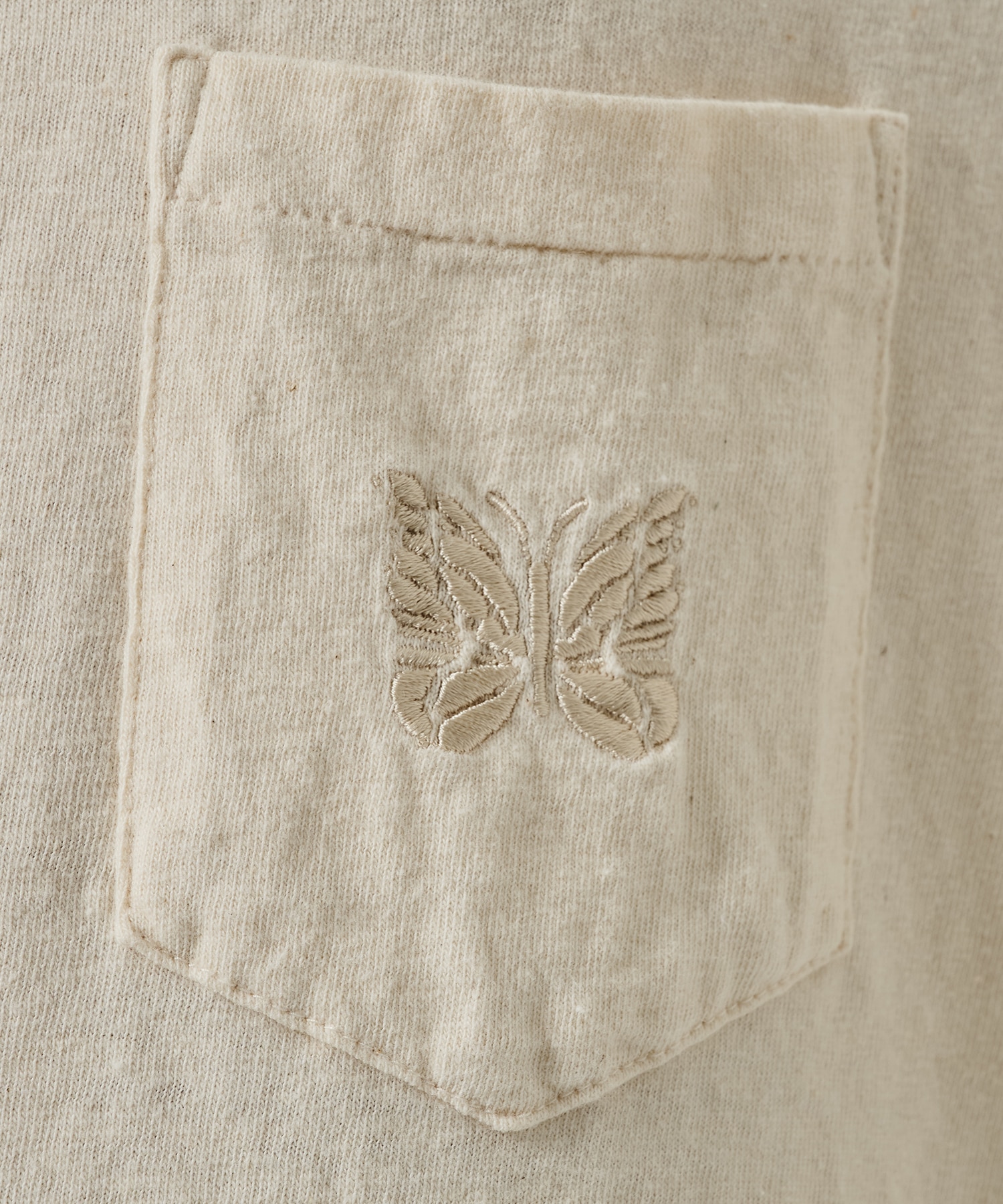 別注 Papillon Emb. Pocket S/S Tee NEEDLES